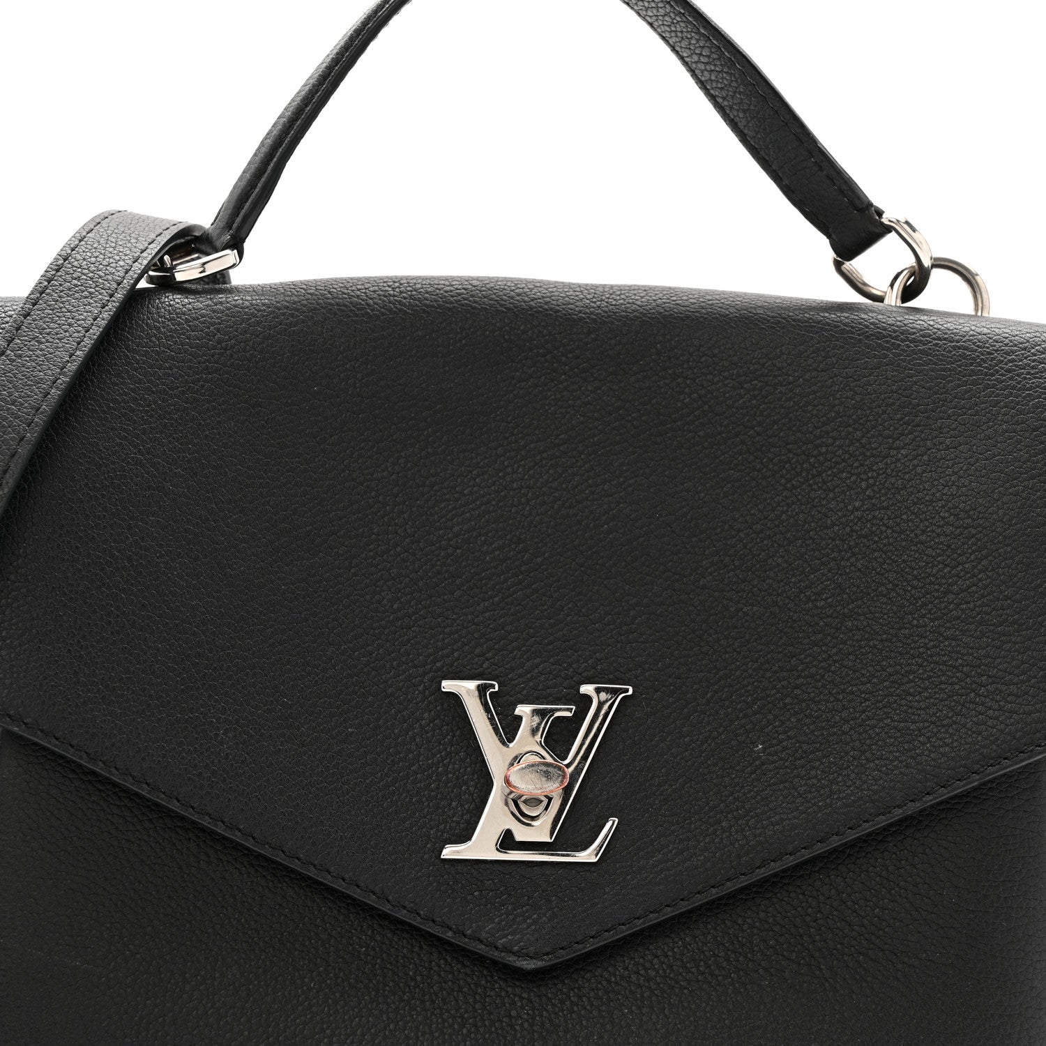 Soft Calfskin My Lockme Top Handle Black