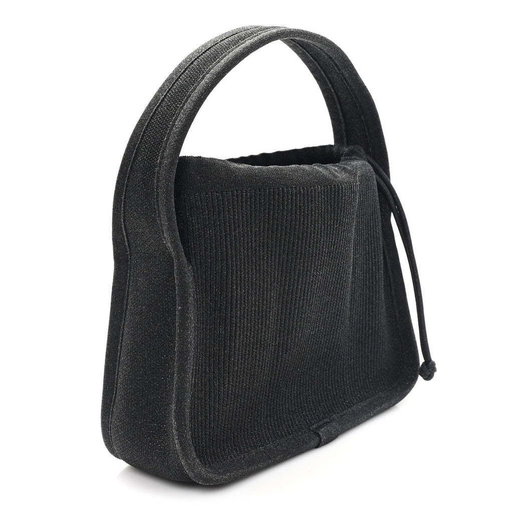Ribbed Knit Small Ryan Bag Black
