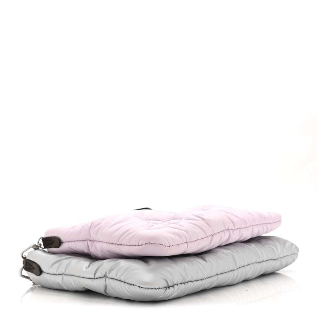 Econyl Monogram Pillow Maxi Multi Pochette Accessories Silver Pale Pink