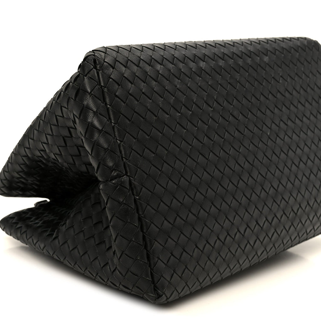 Nappa Intrecciato Large Roma Tote Black