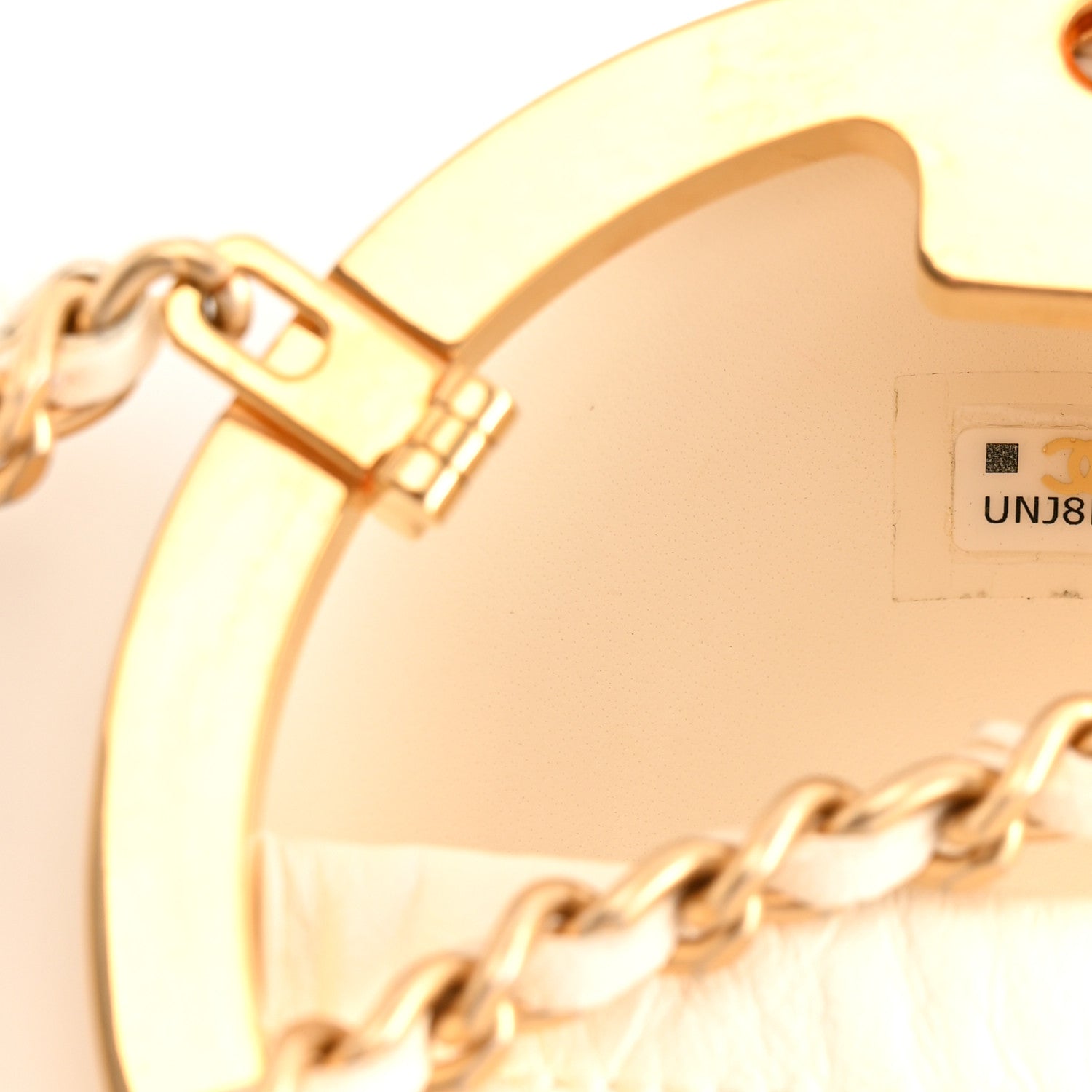 Lambskin Quilted Sphere Minaudiere Chain Clutch White