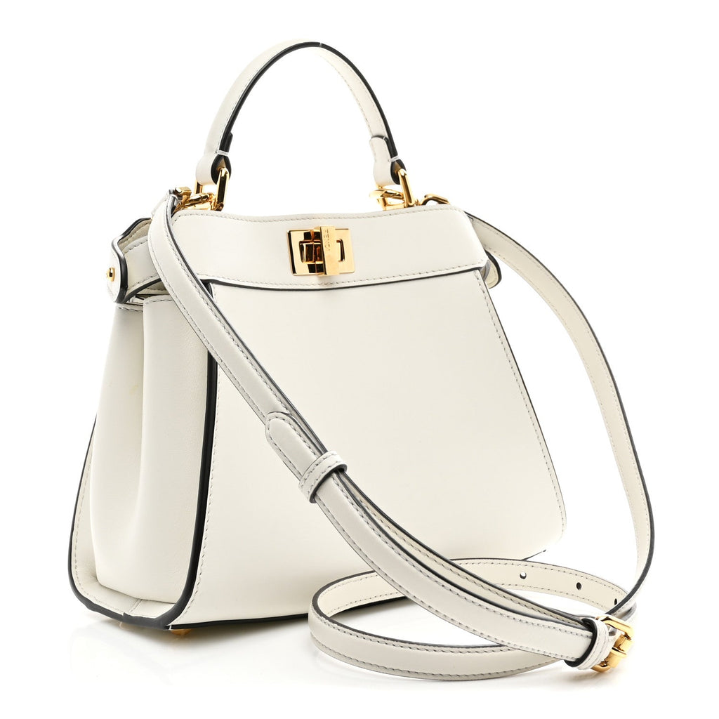 Nappa Pocket Mini Peekaboo Iconic Satchel White