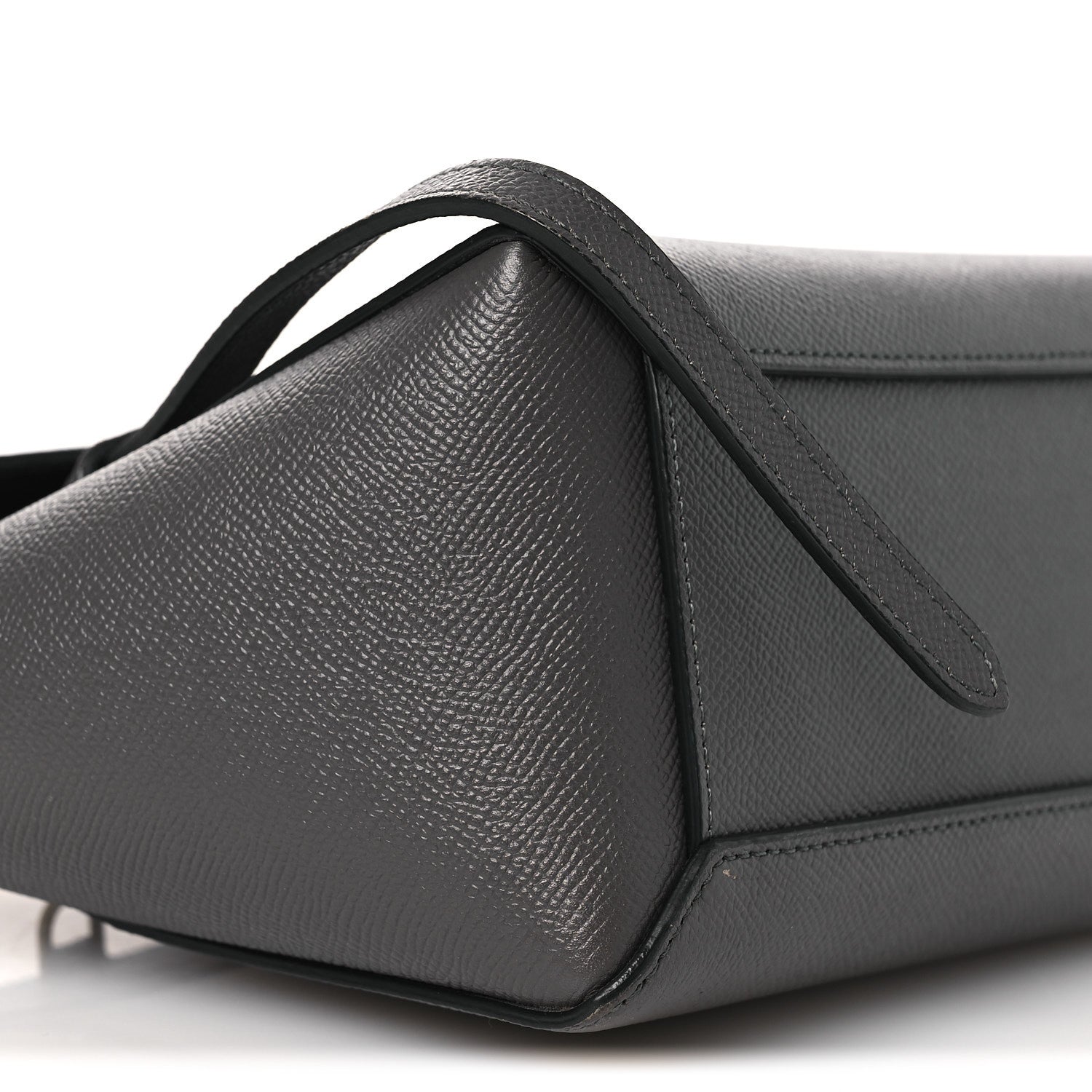 Grained Calfskin Nano Belt Bag Grey