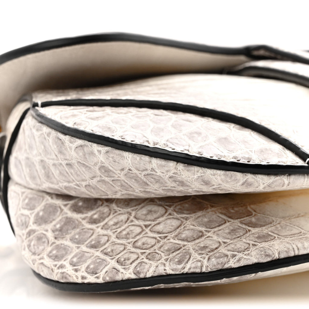 Niloticus Crocodile Himalaya Mini Saddle Bag Latte