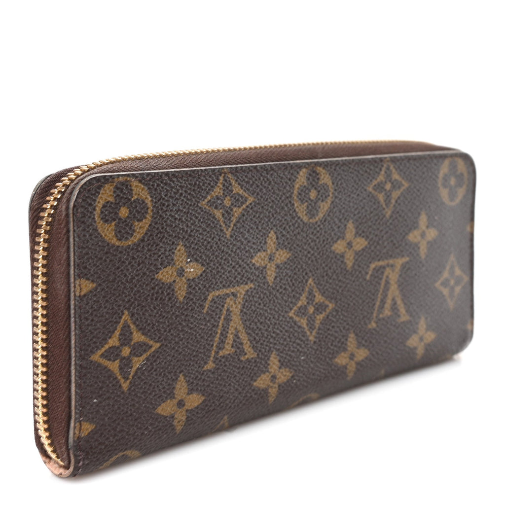 Monogram Clemence Wallet Rose Ballerine