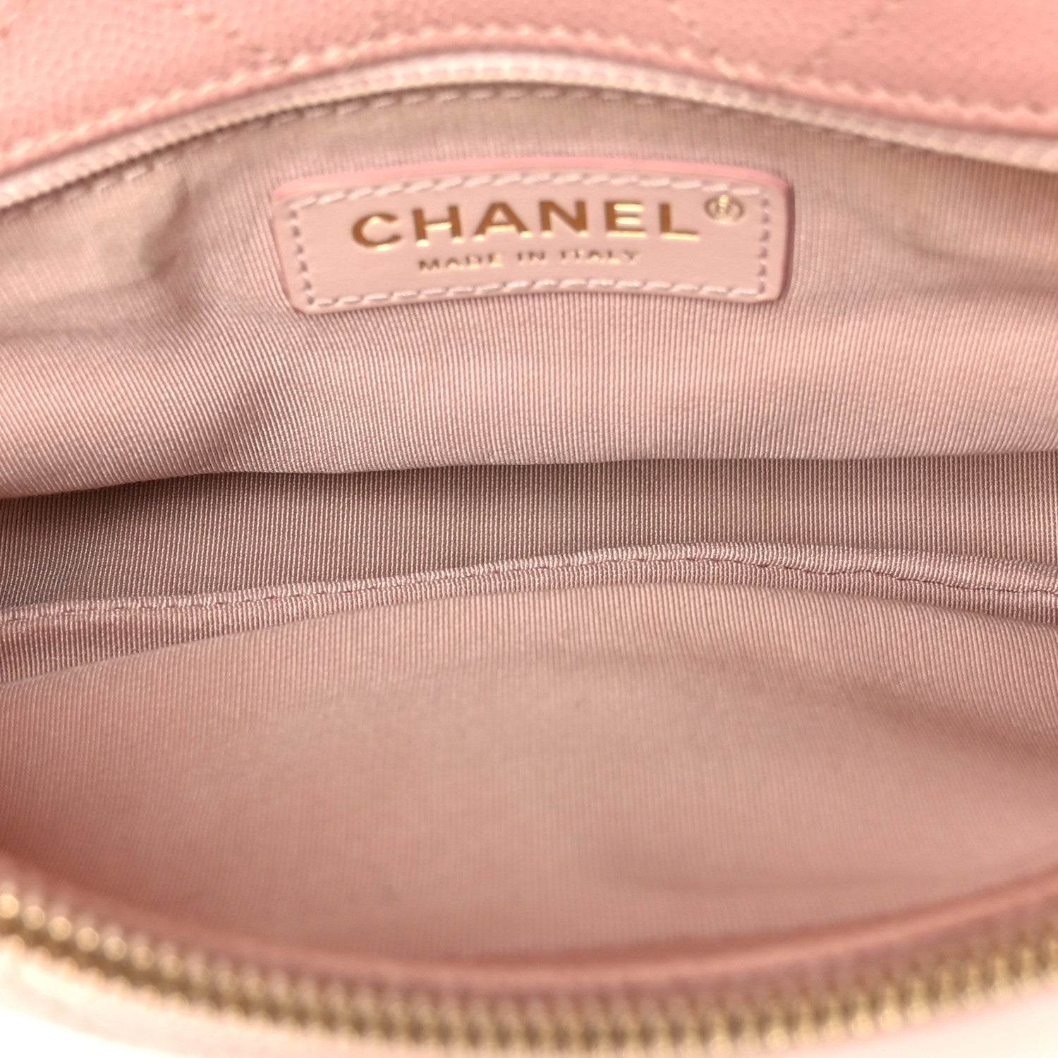 Lambskin Caviar Lovely Chains Flap Shoulder Bag Pink