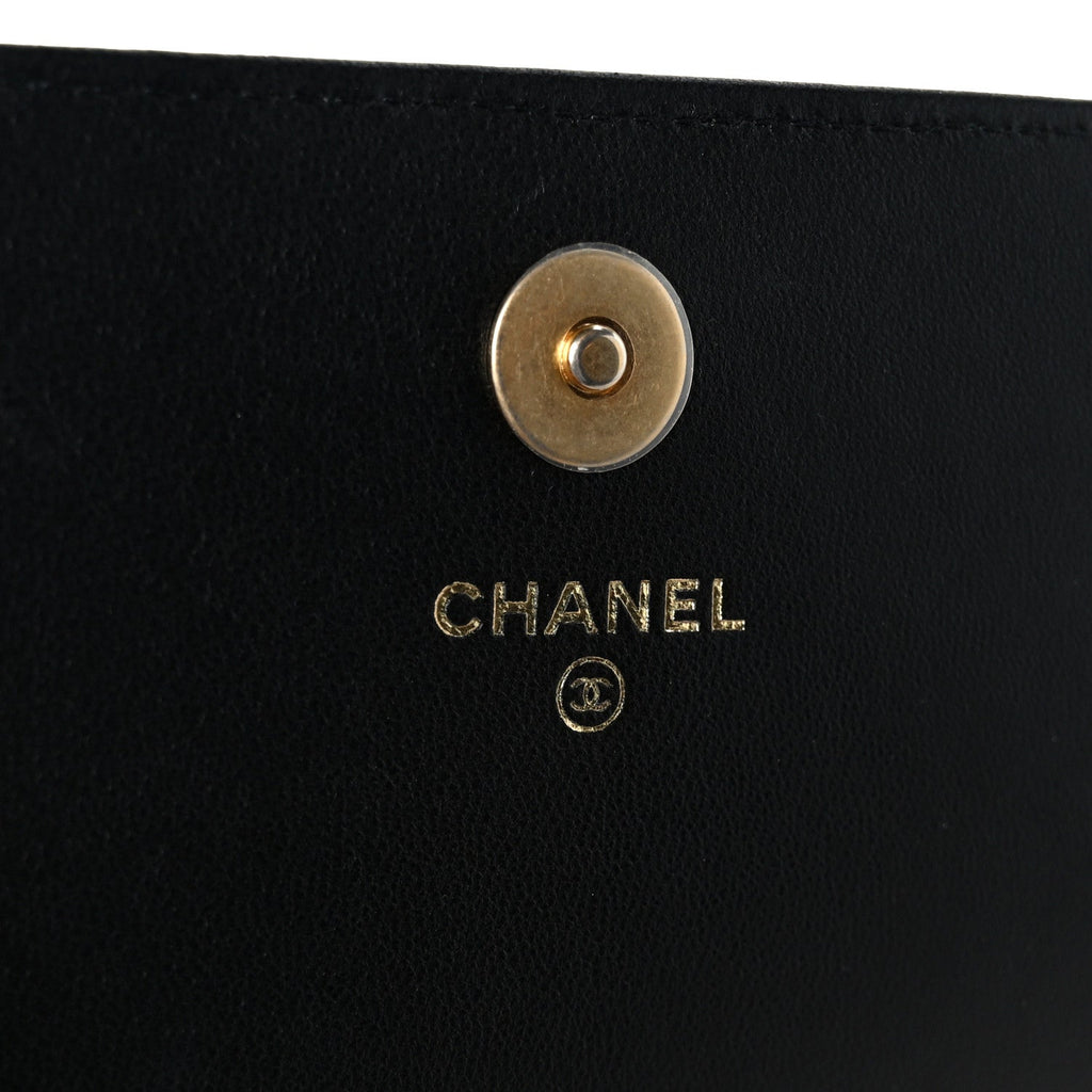 Lambskin Quilted Mini CC Flap Black