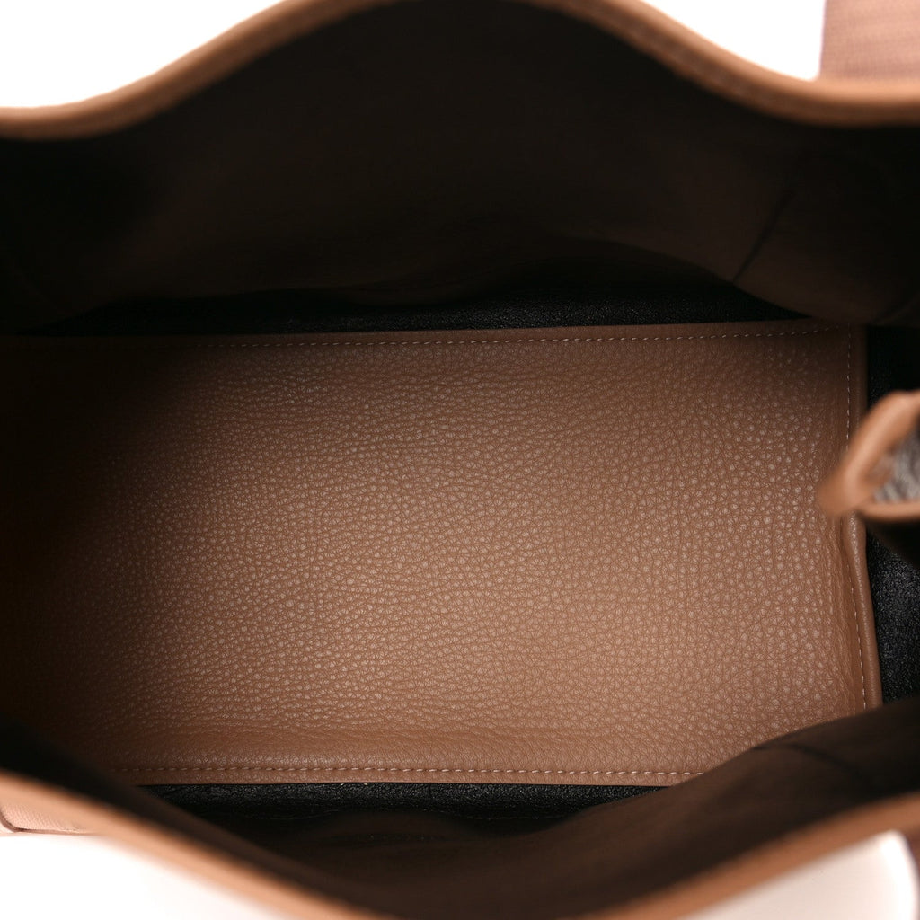 Nappa S Navy Cabas Beige Latte