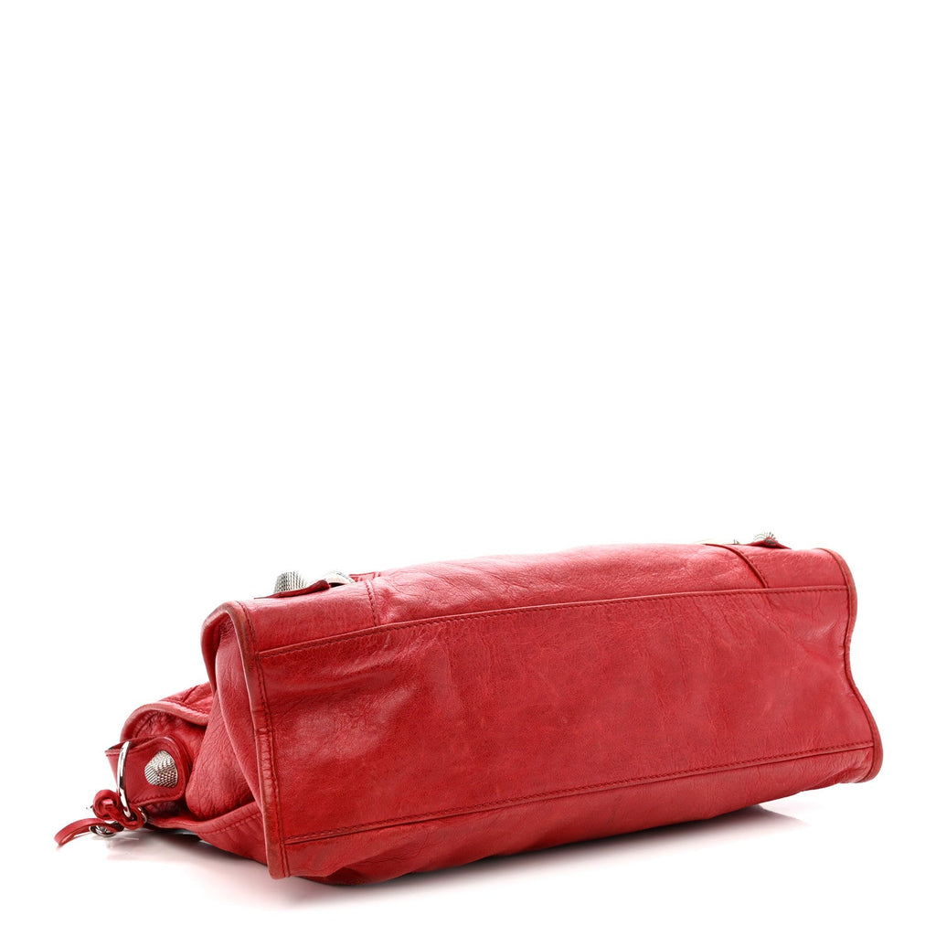 Agneau Giant 21 Silver Hardware City Rouge Coquelicot