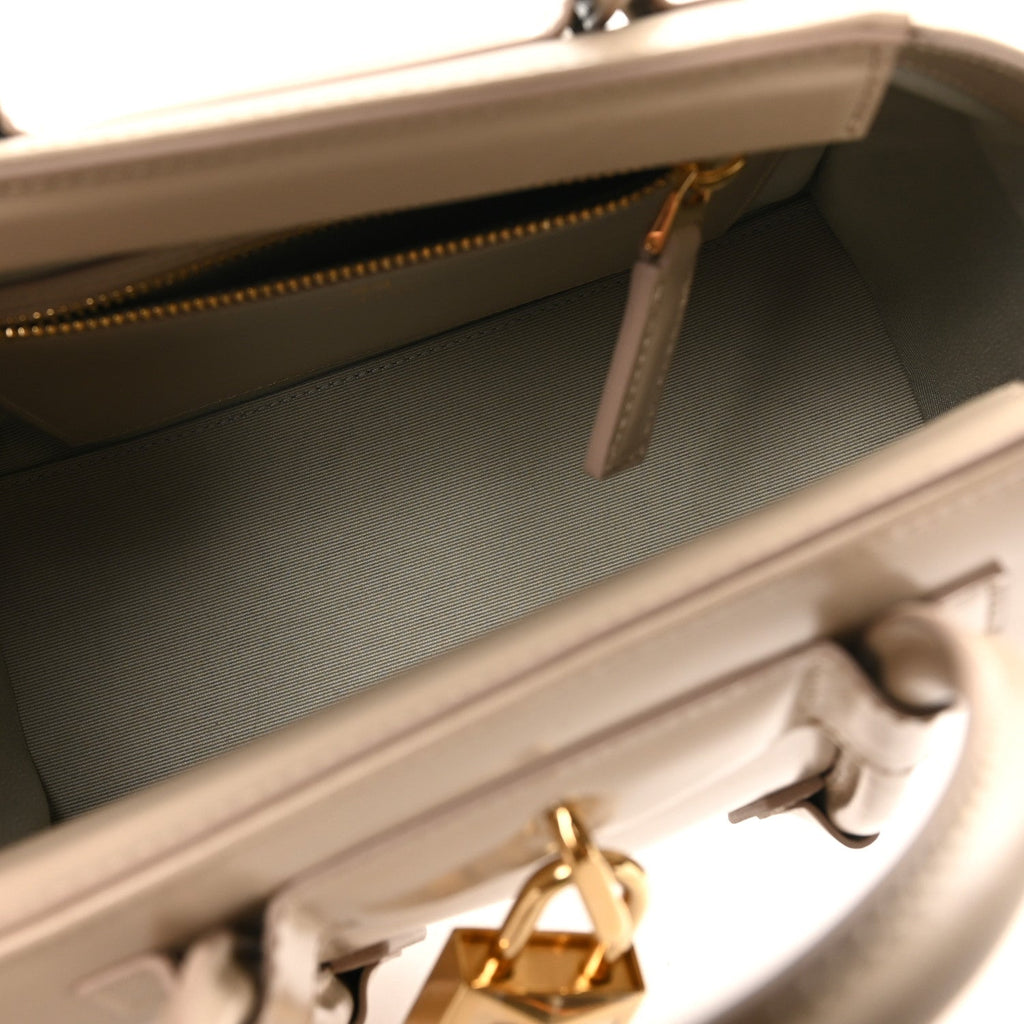Box Calfskin Mini Lock Antigona Shoulder Bag Natural Beige