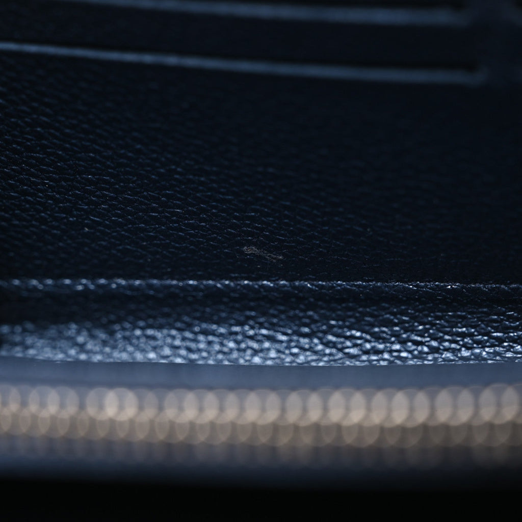Metallic Empreinte Monogram Zippy Wallet Navy Nacre