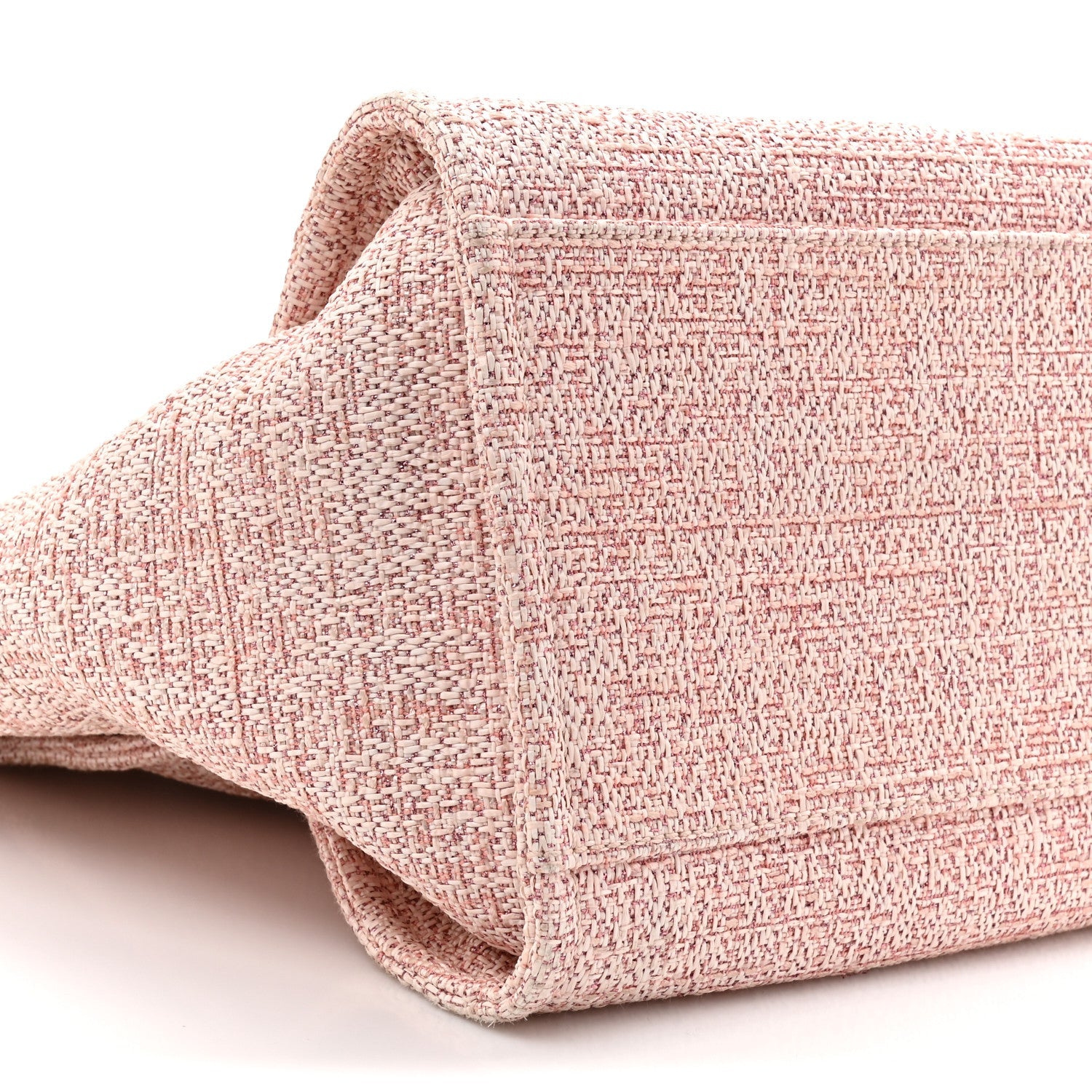 Lurex Boucle Deauville Medium Tote  Pink