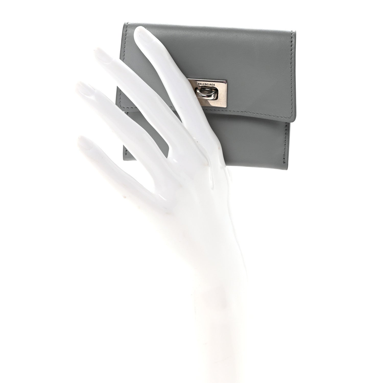 Smooth Calfskin Rodeo Flap  Holder Cloud Grey