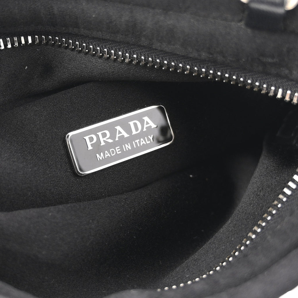 Satin Crystal Metal Triangle Logo Chain Crossbody Handbag Cristal