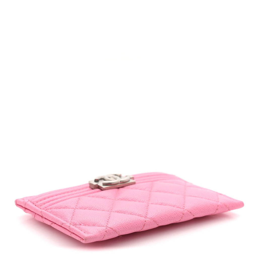 Caviar Quilted Boy  Holder Pink