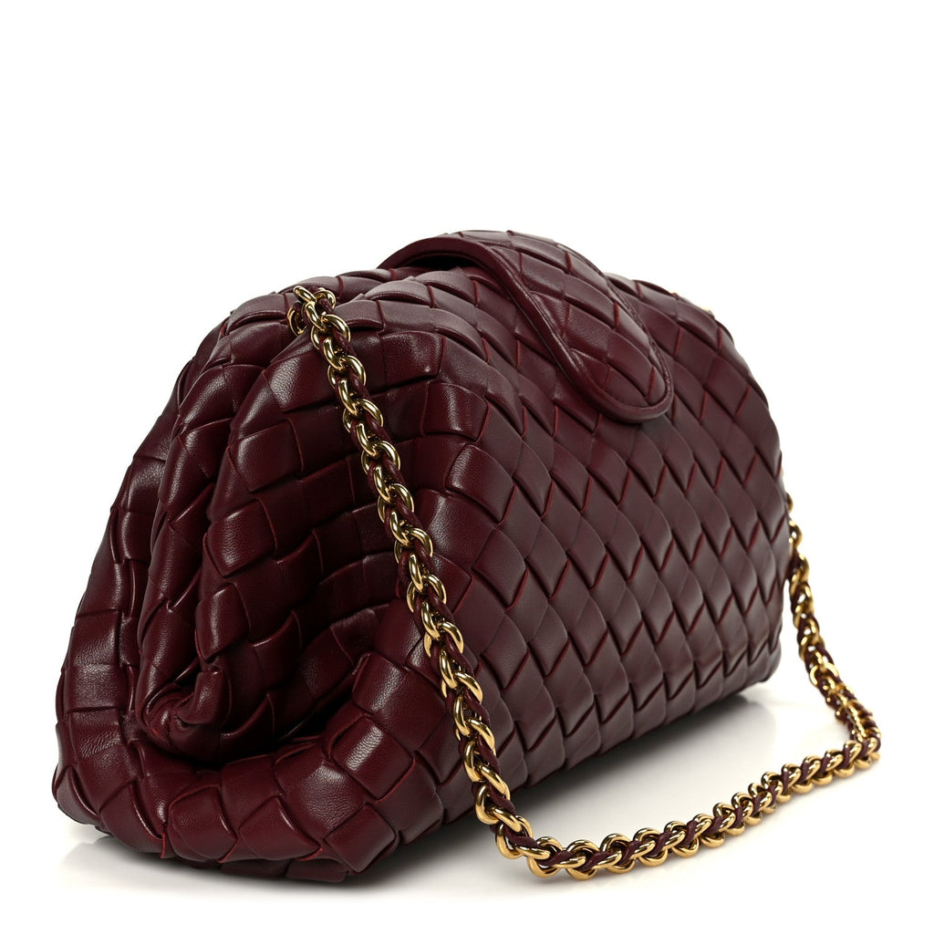 Nappa Intrecciato Teen The Lauren 1980 Clutch With Chain Barolo