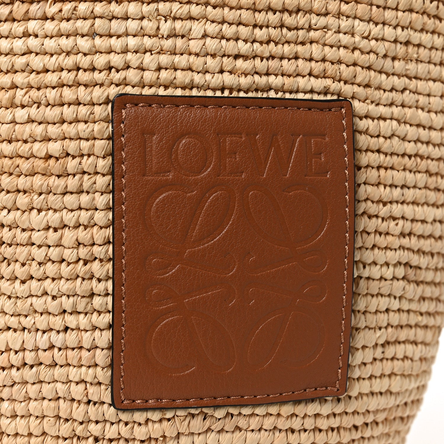 Raffia Mini Slit Tote Bag Natural Tan