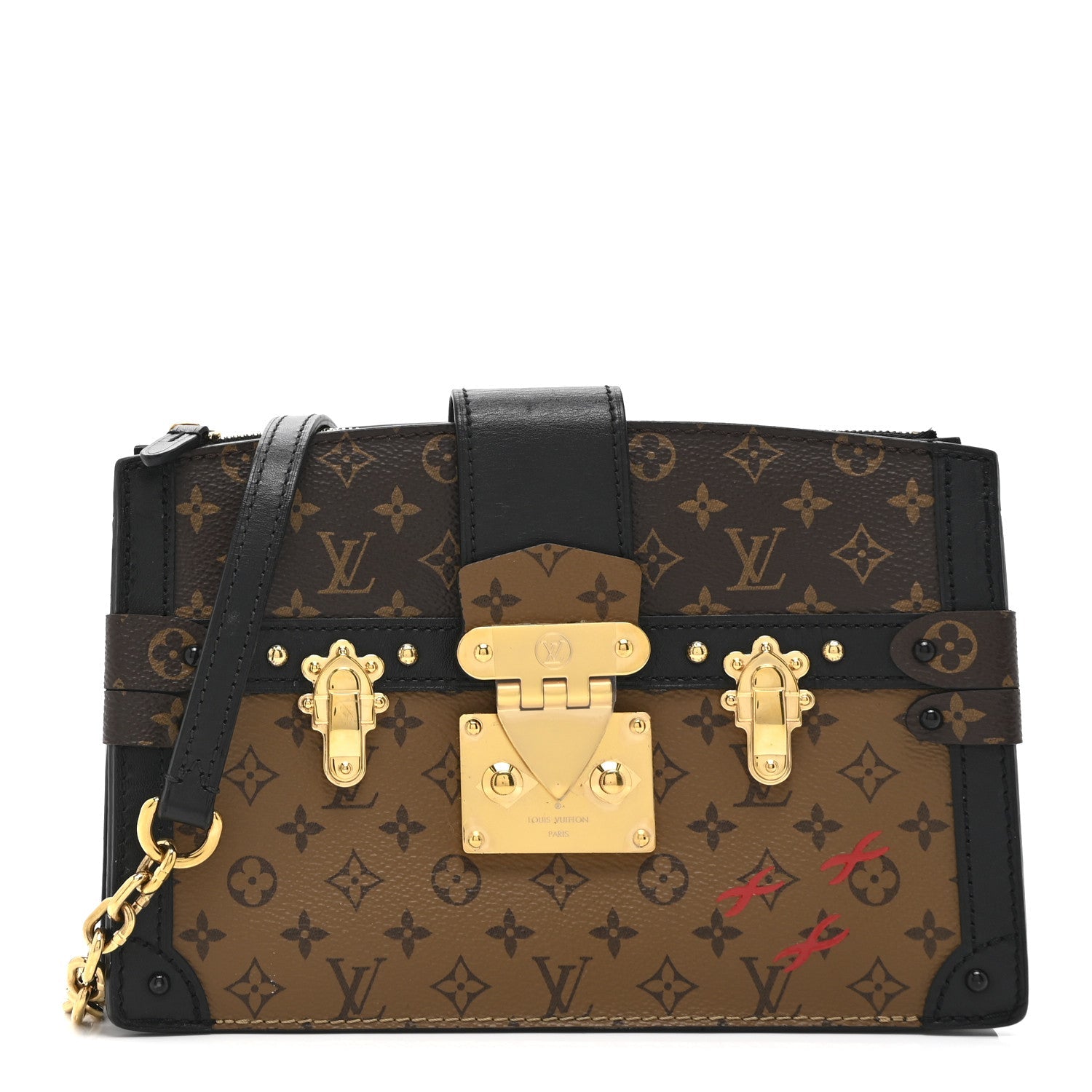 Reverse Monogram Trunk Clutch