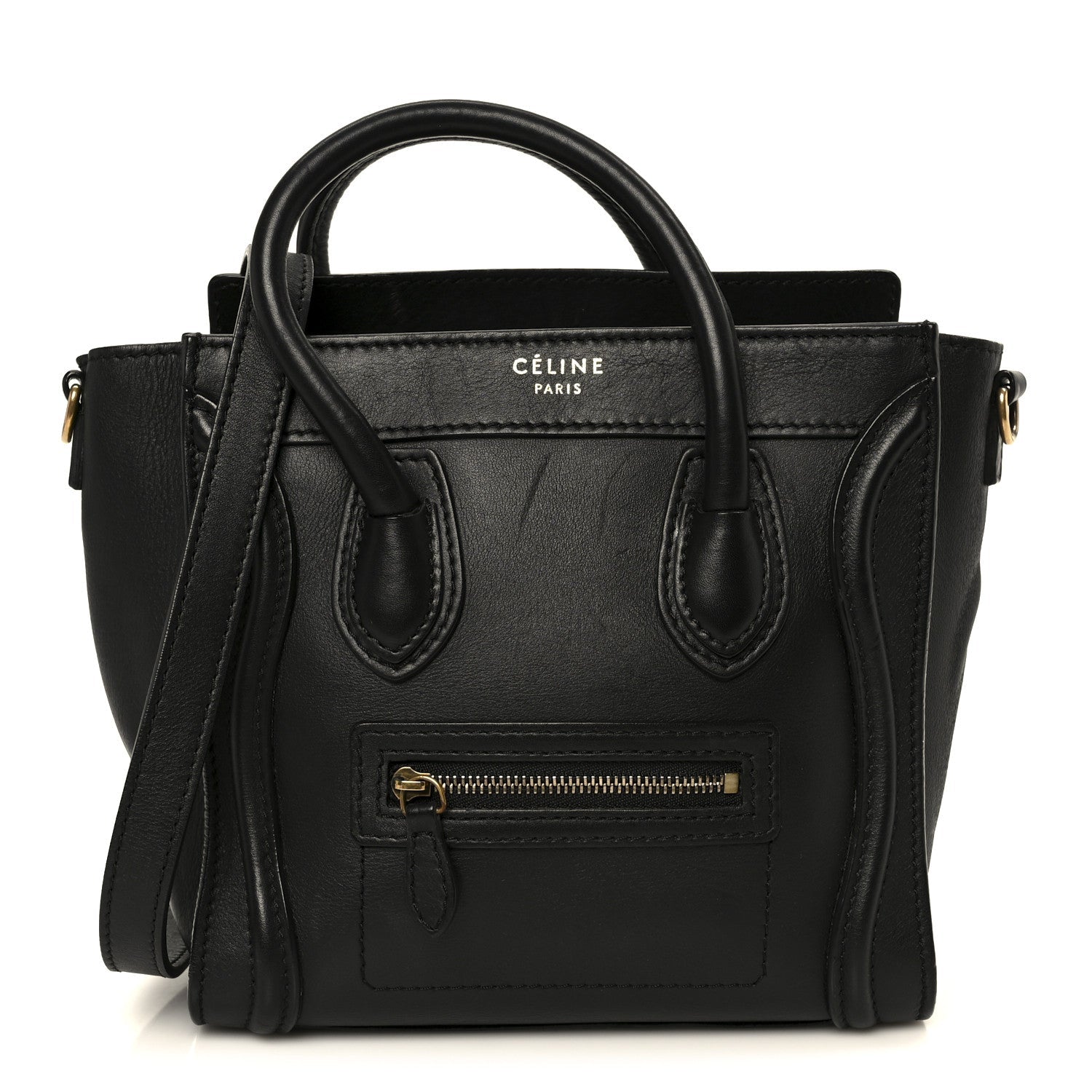 Smooth Calfskin Nano Luggage Black