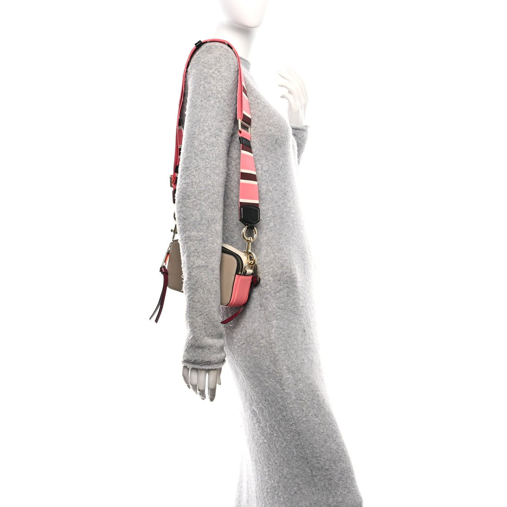 Saffiano Small Snapshot Camera Bag Coral Multi