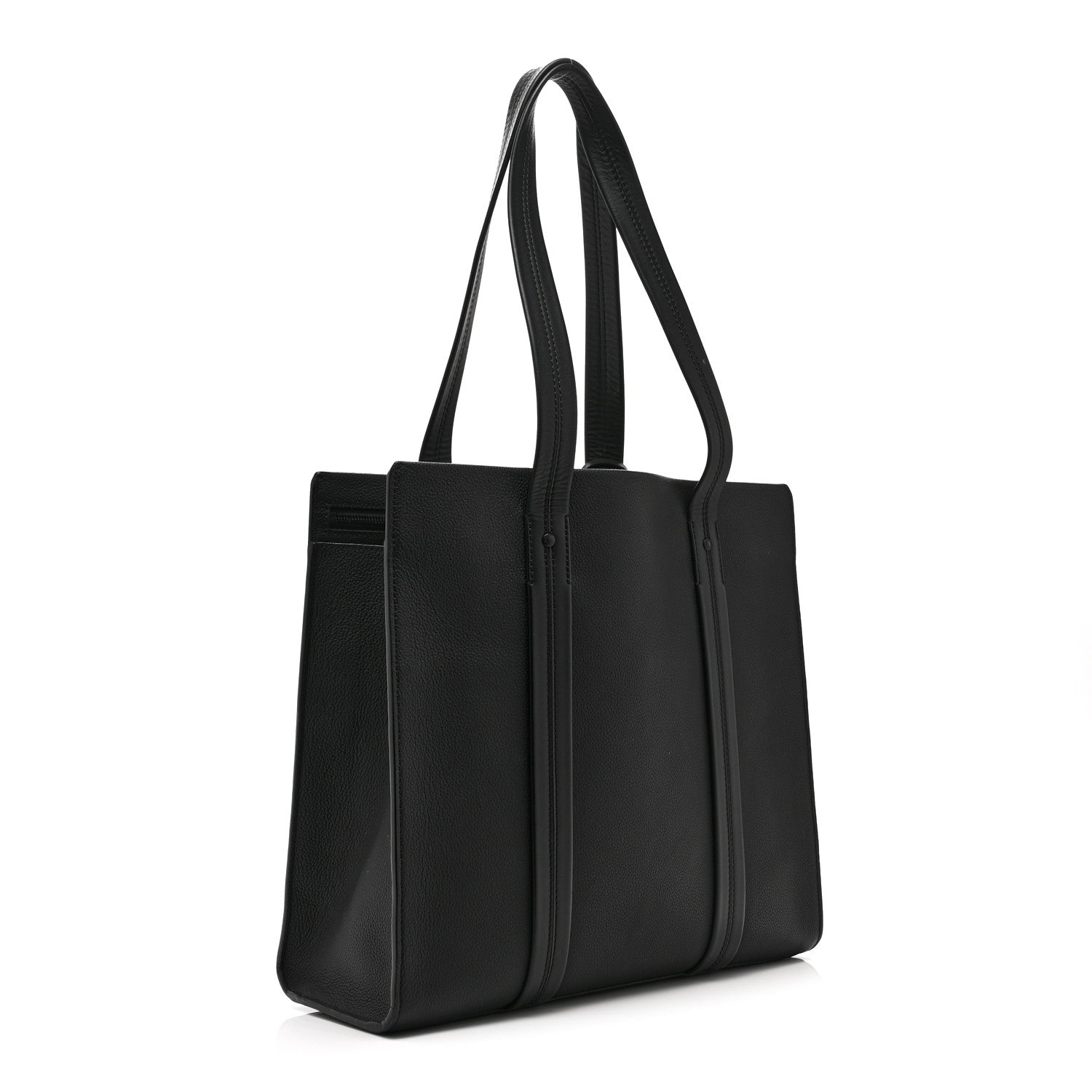 Grained Calfskin LV Aerogram Tote Black