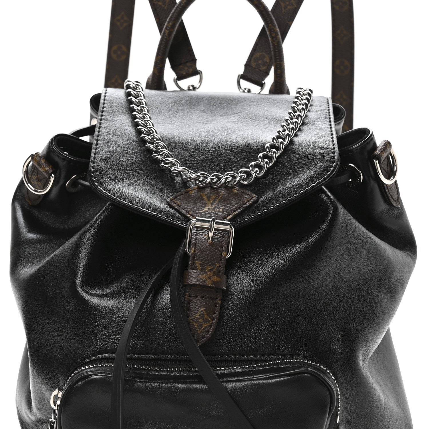Lambskin Monogram Montsouris Vibe PM Black