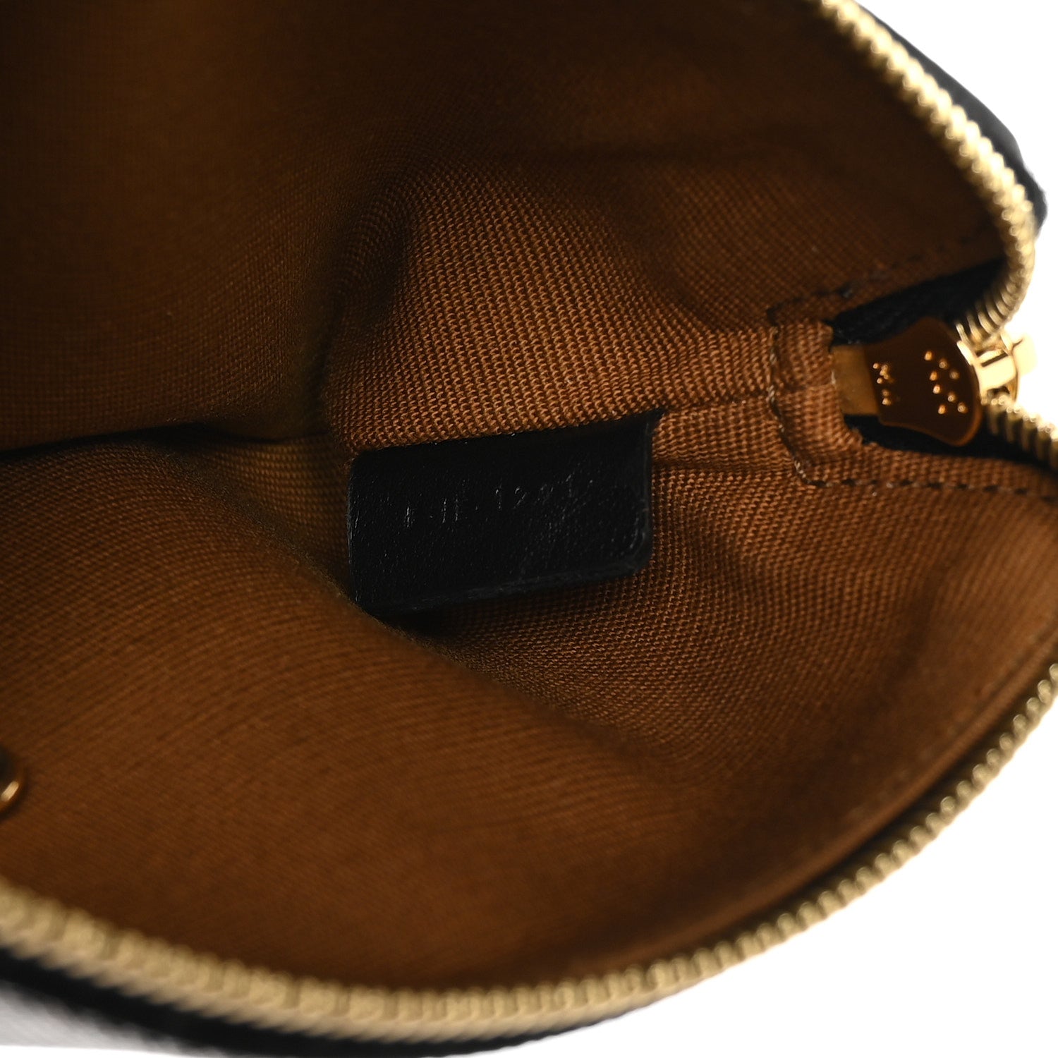 Triomphe Canvas Logo Coin and  Pouch With Hook Black