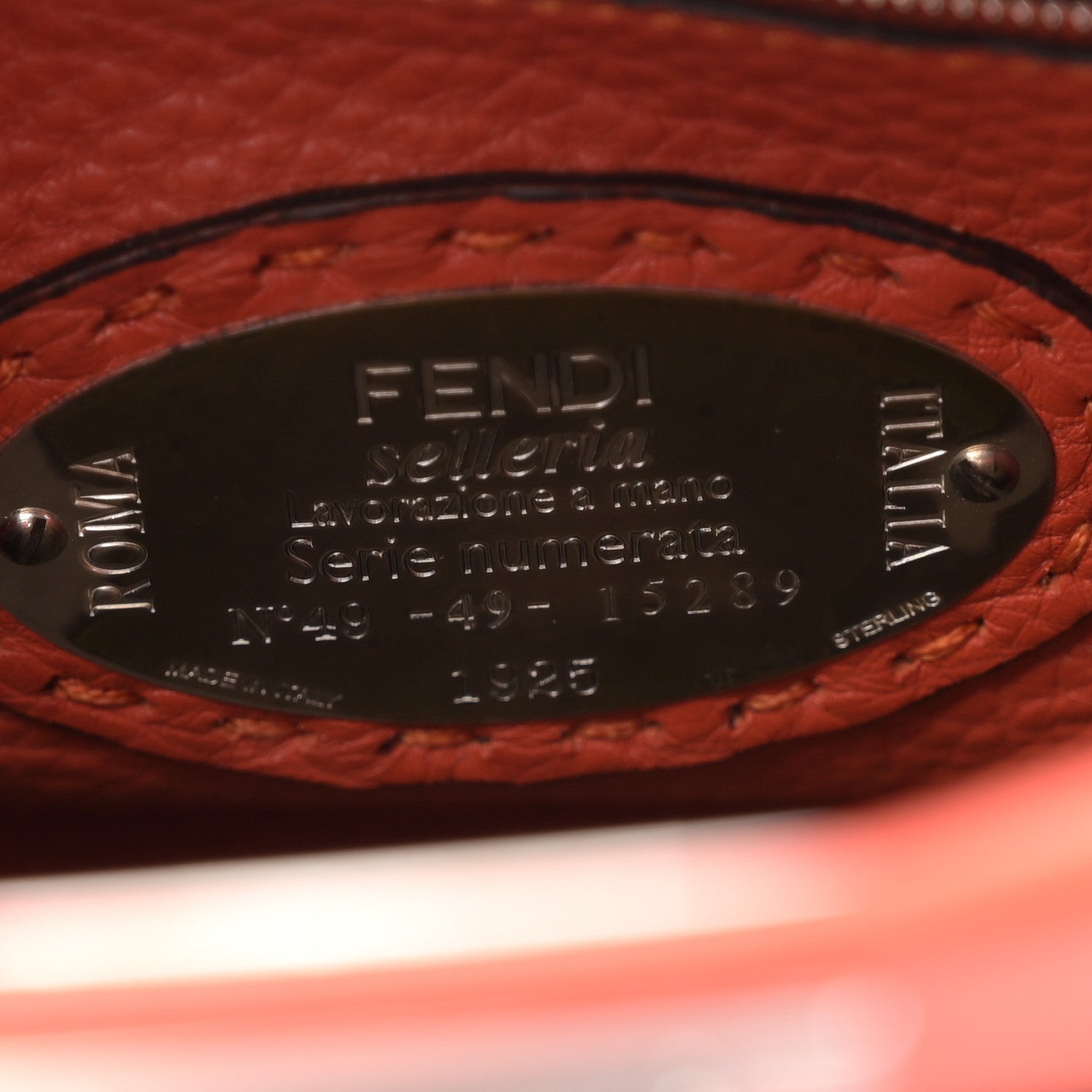 Cuoio Romano Selleria Mini Peekaboo Iconic Satchel Dark Orange