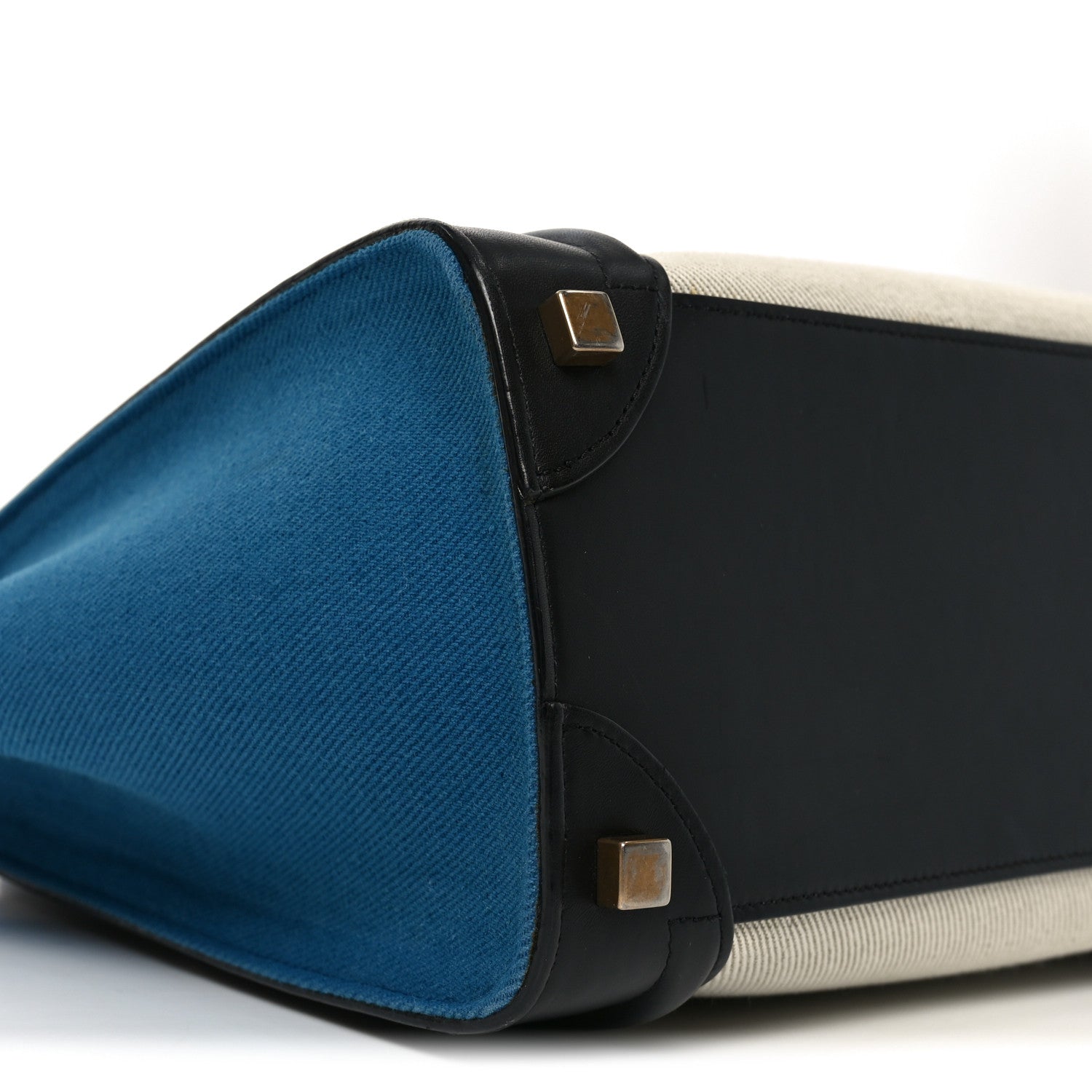 Canvas Smooth Calfskin Micro Tri-Color Luggage Royal