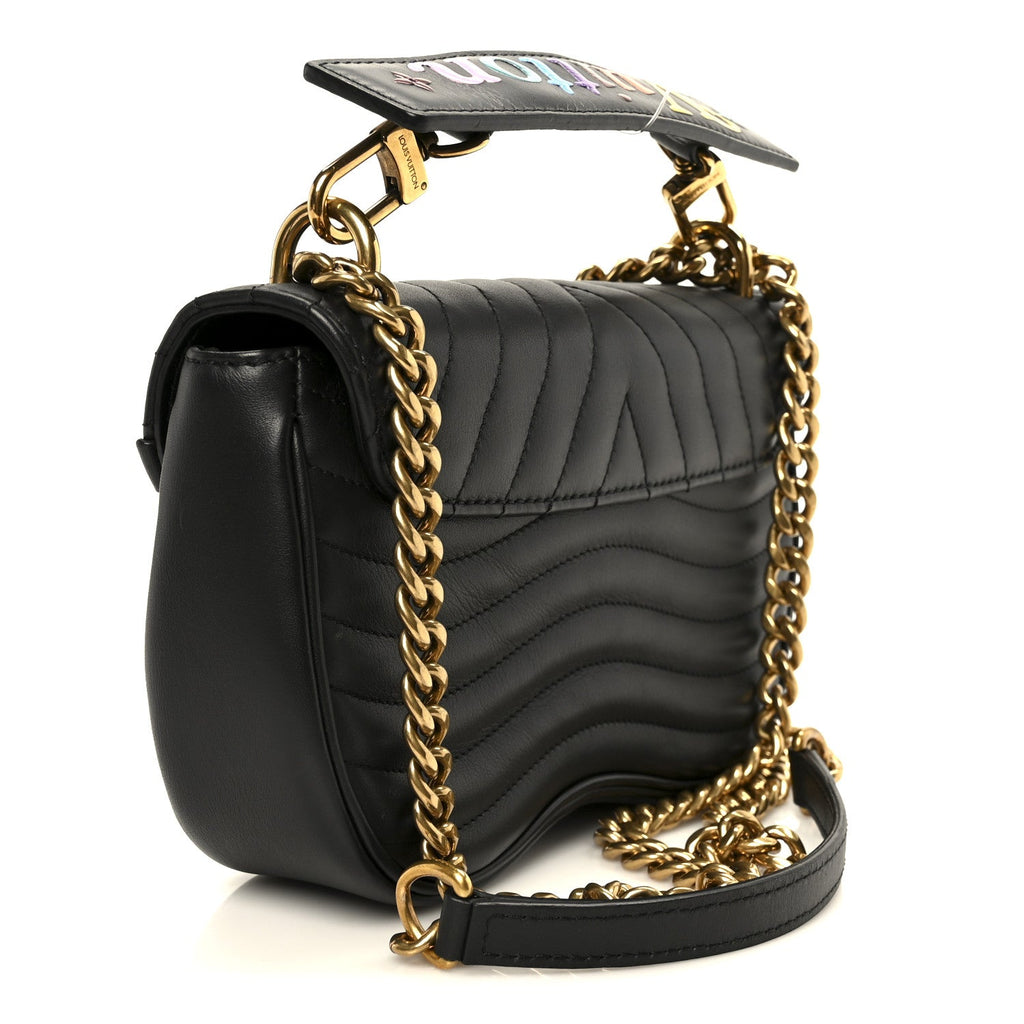 Calfskin New Wave Chain PM Black