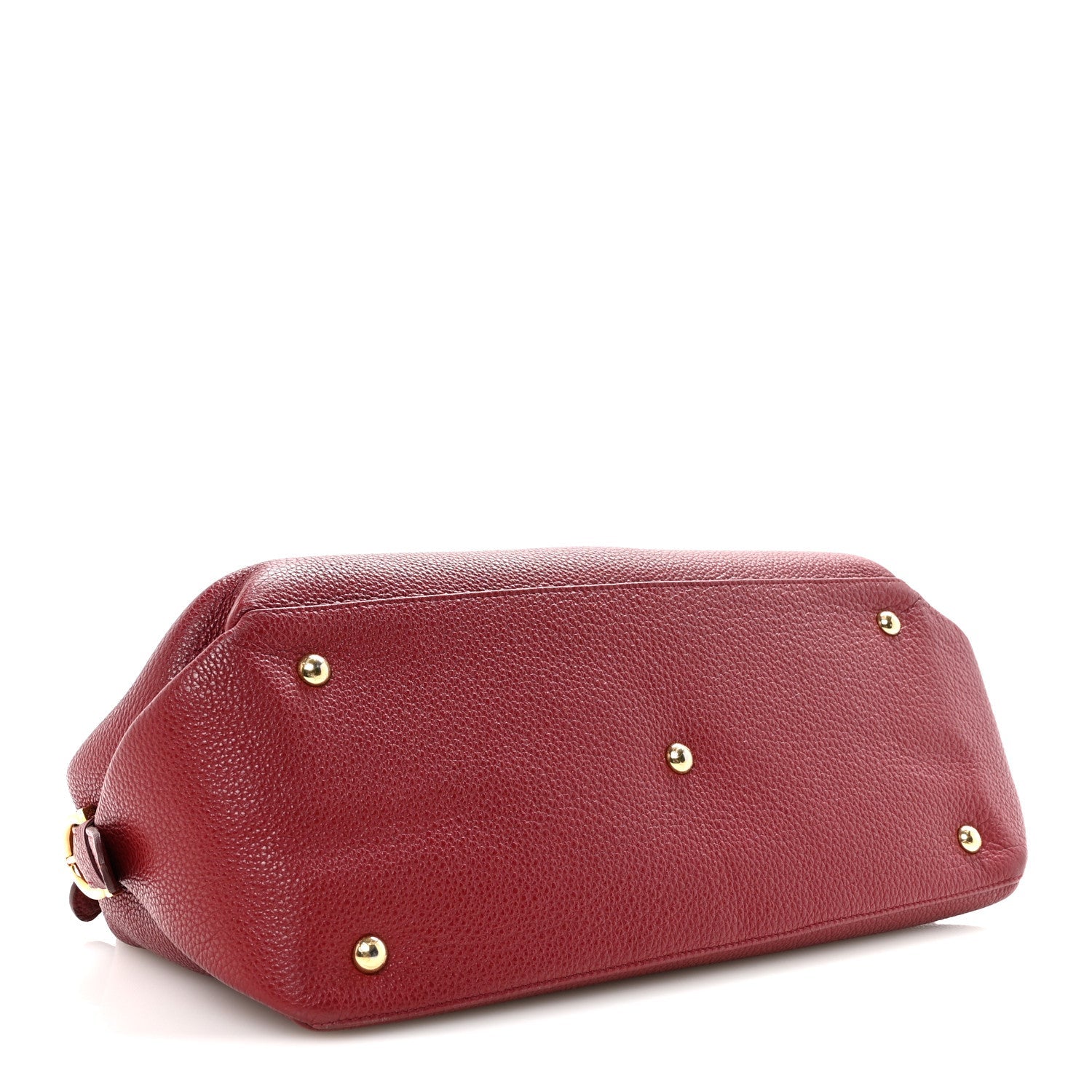 Pebbled Calfskin East West Fiamma Bag Red