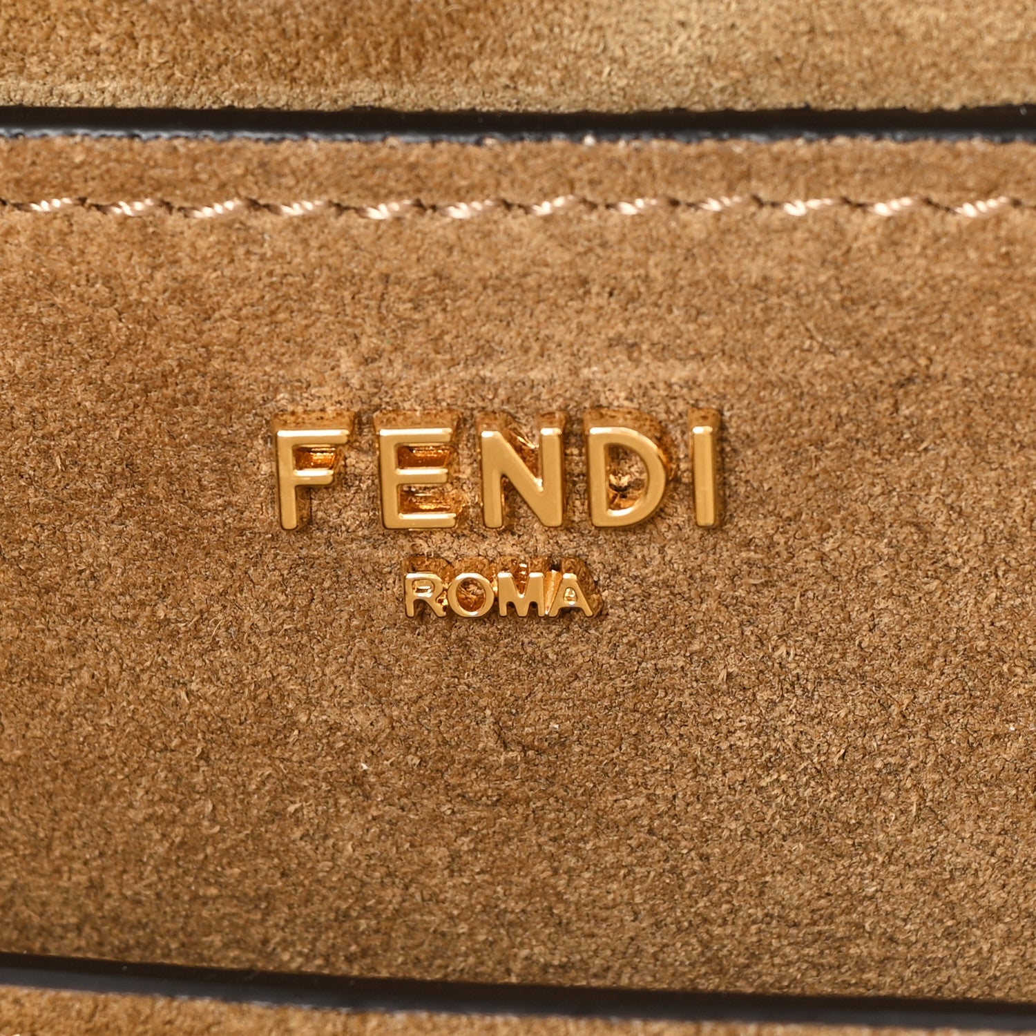 Shearling Suede Large Soft Peekaboo Beige