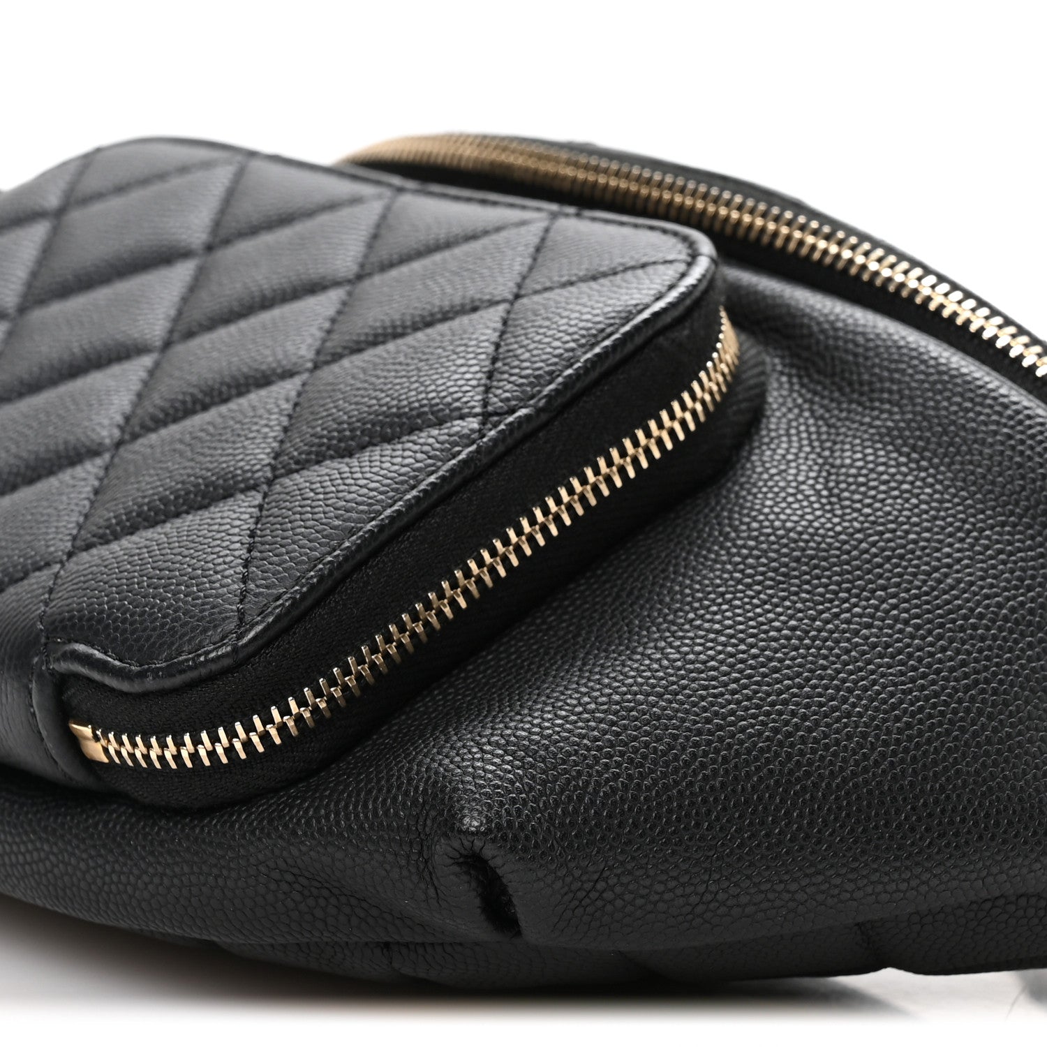 Caviar Quilted Business Affinity Waist Belt Bag Black