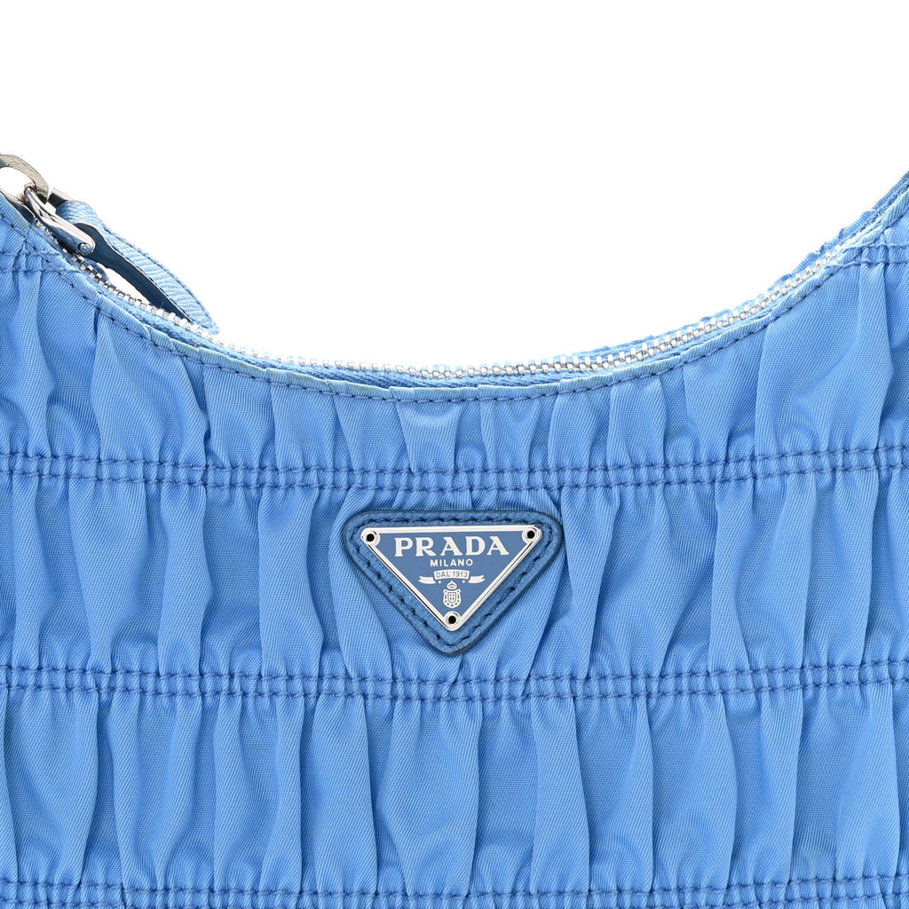 Tessuto Nylon Gaufre Shoulder Bag Pervinca