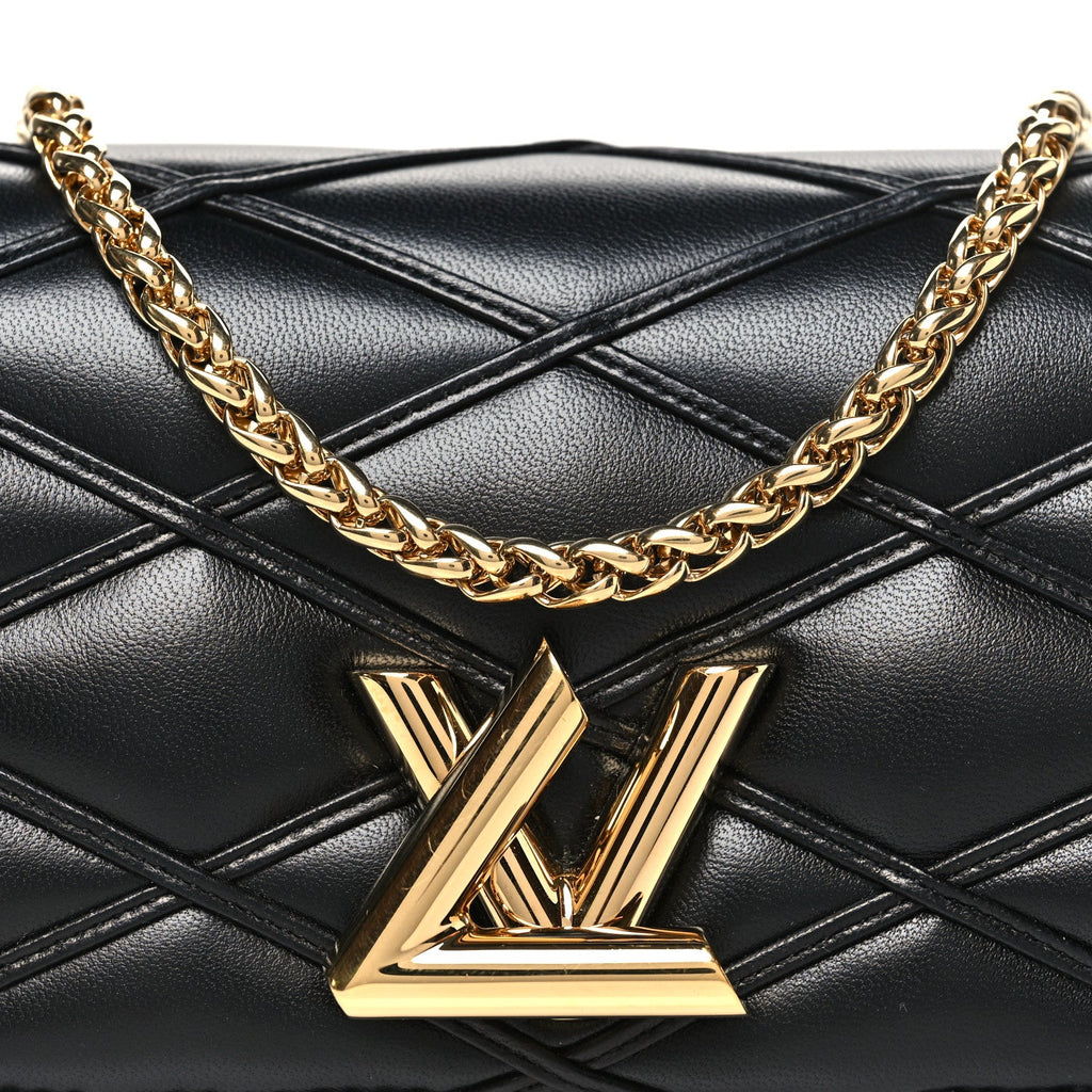 Lambskin Malletage Wallet On Chain GO-14 Black