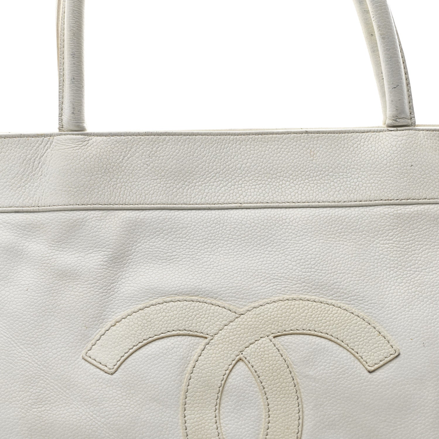 Caviar CC Timeless Tote White