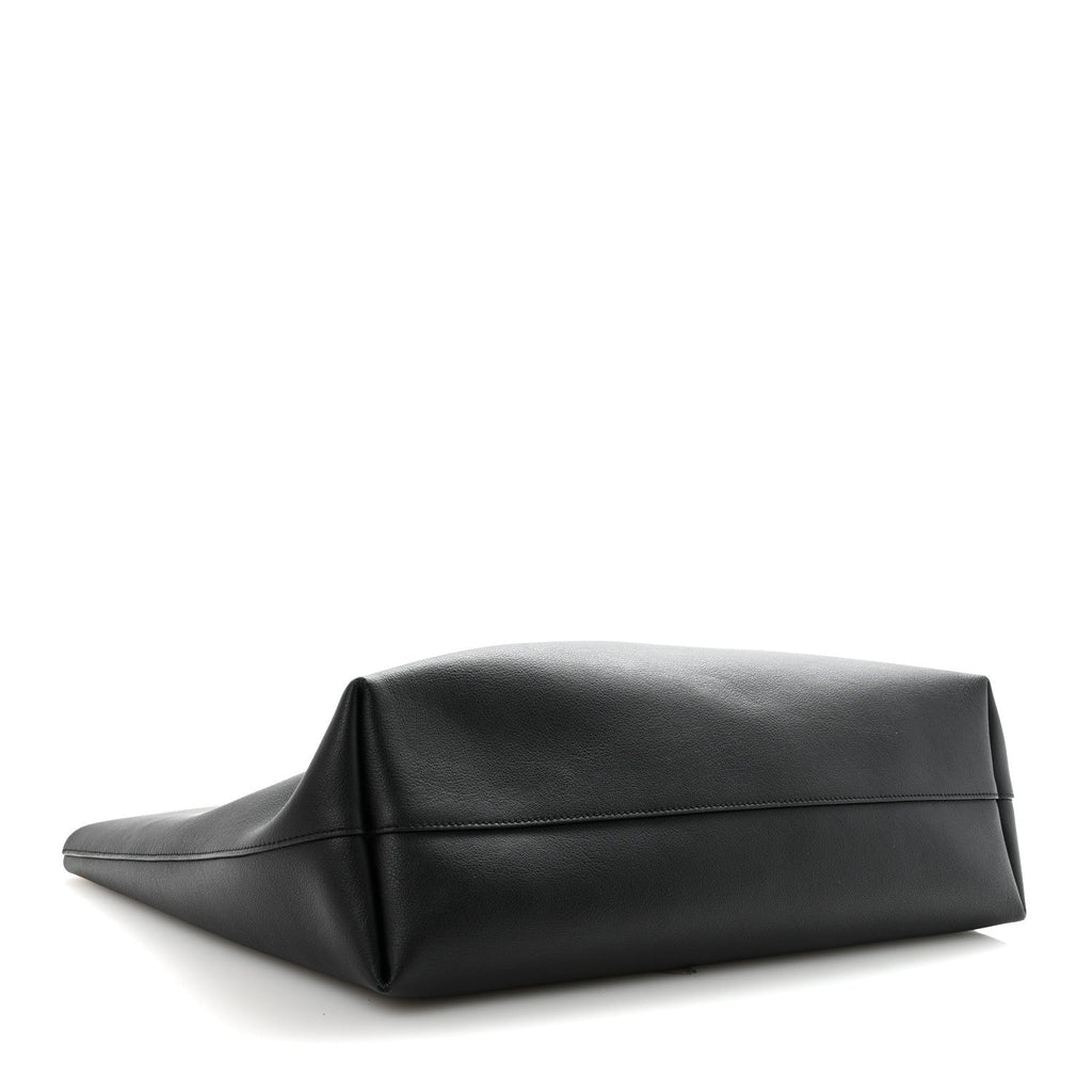 Calfskin Large Shopping Tote Black