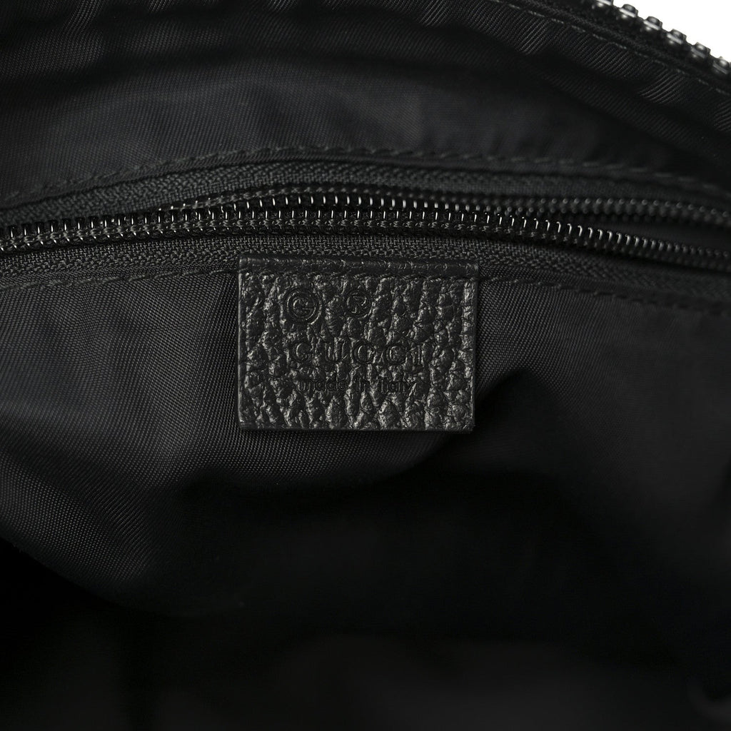 Nylon Monogram Dollar Calfskin Flat Messenger Bag Black