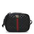 Calfskin Trapuntata Web Mini GG Shoulder Bag Black