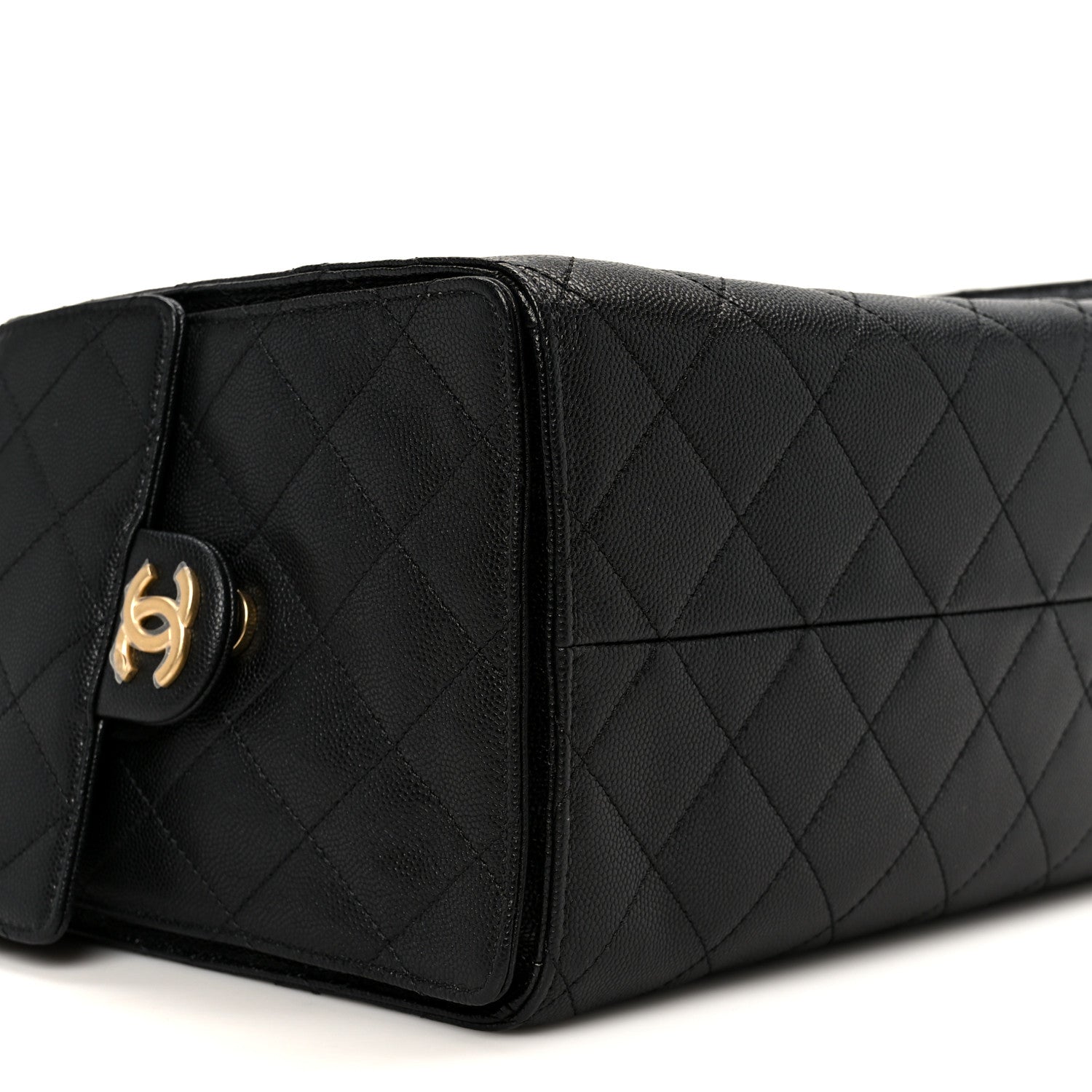 Caviar Quilted Medium Chanel 25 Handbag Black