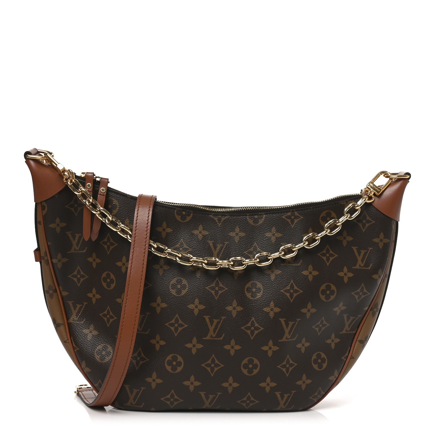 Reverse Monogram Loop Hobo
