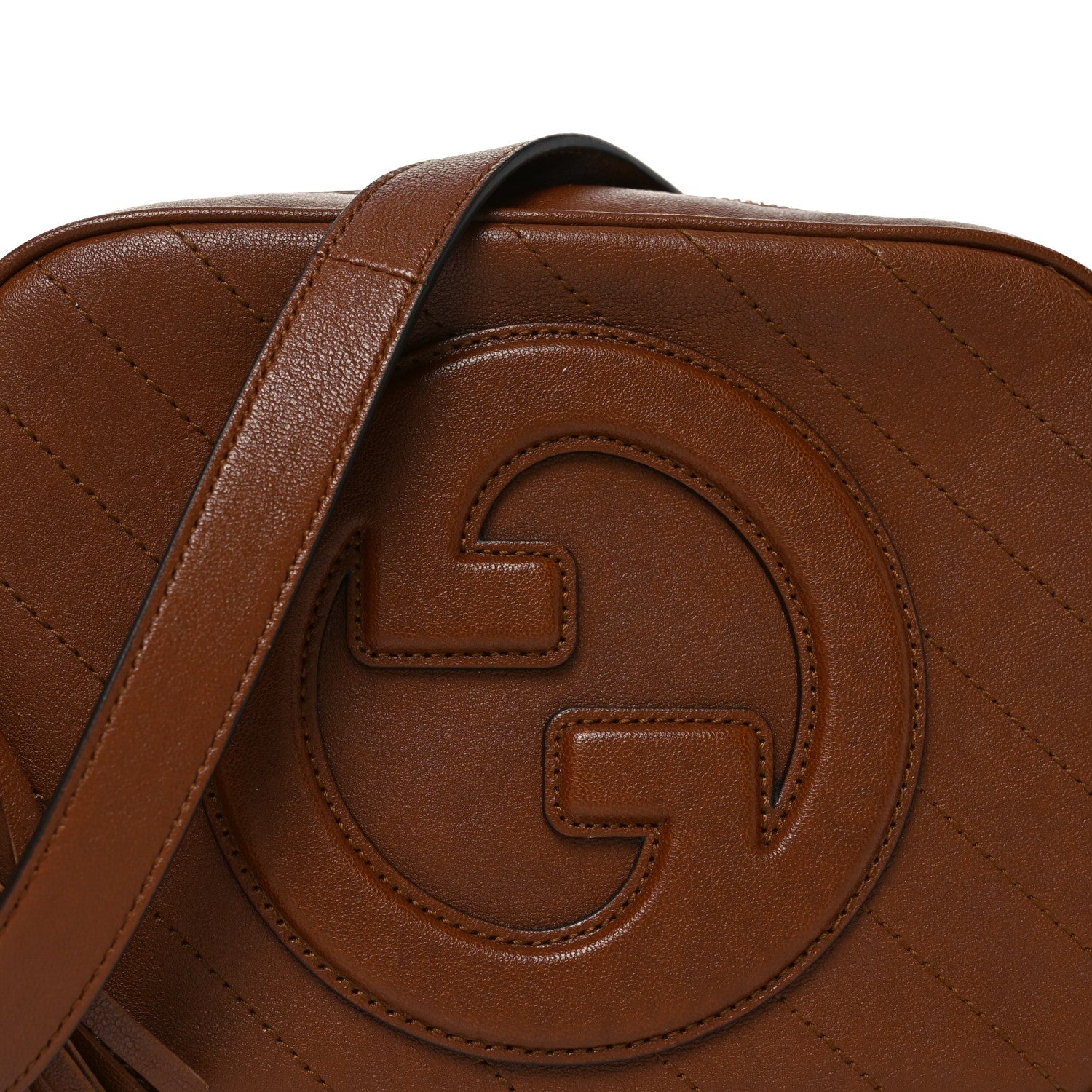 Sakai Be Green Calfskin Diagonal Stitched Small Blondie Shoulder Bag Cuir