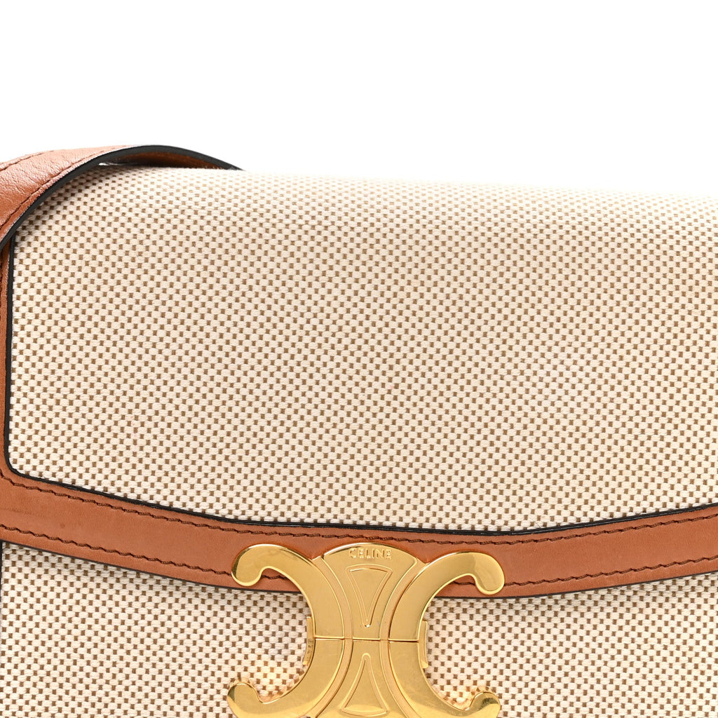Textile Natural Calfskin Teen Triomphe White Tan