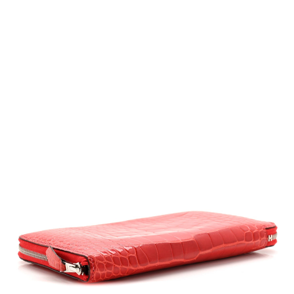 Shiny Alligator Azap Wallet Geranium