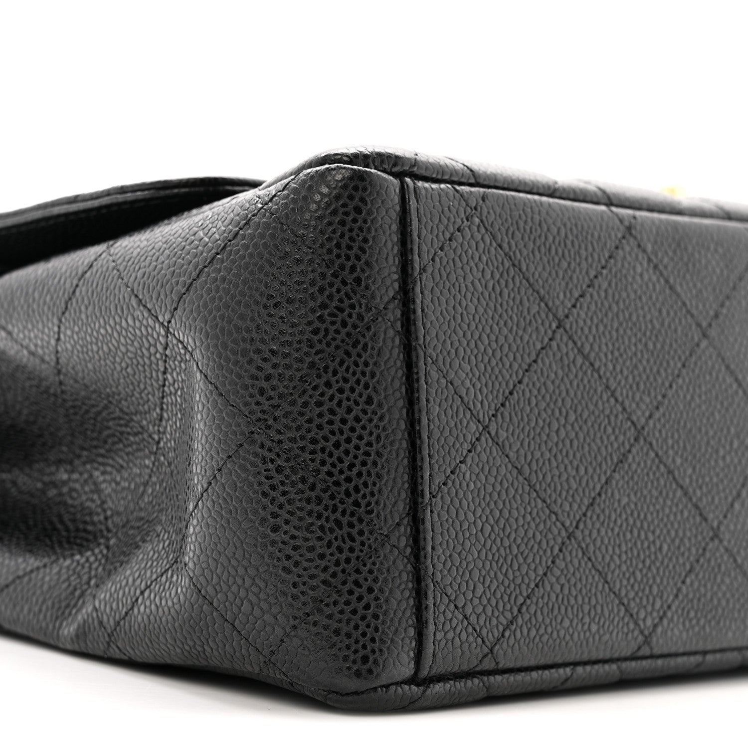 Caviar Quilted Maxi Double Flap Black