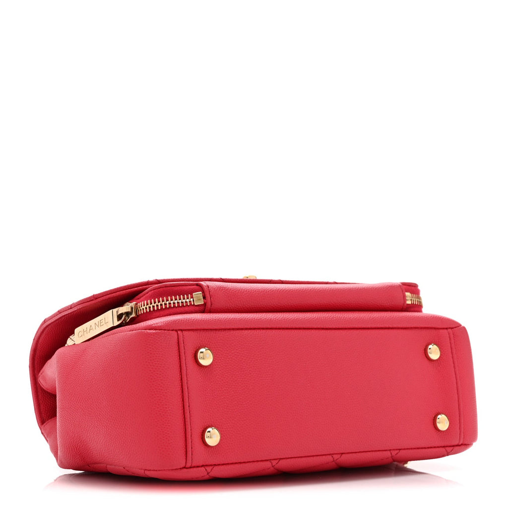 Caviar Quilted Medium Business Affinity Flap Red