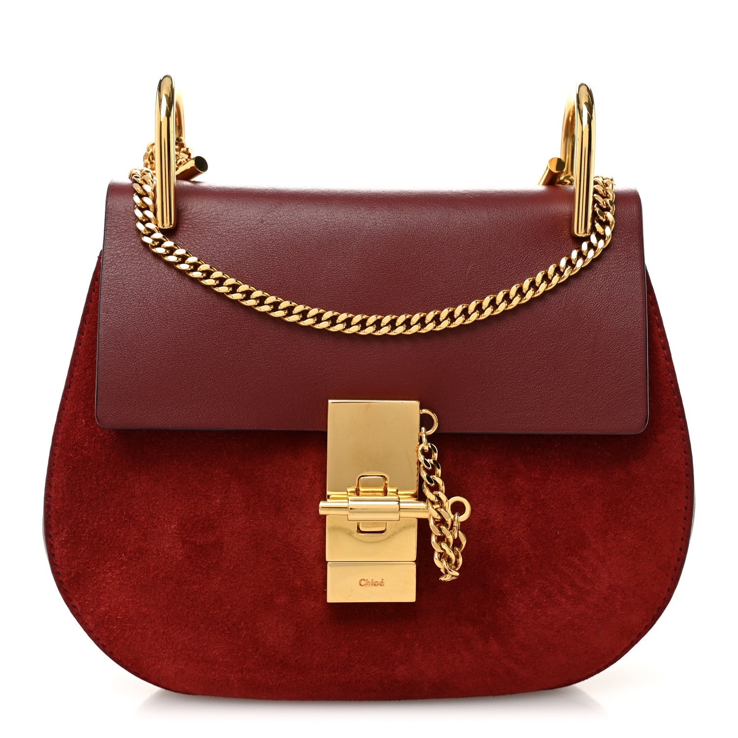Smooth Calfskin Mini Drew Shoulder Bag  Wine Purple