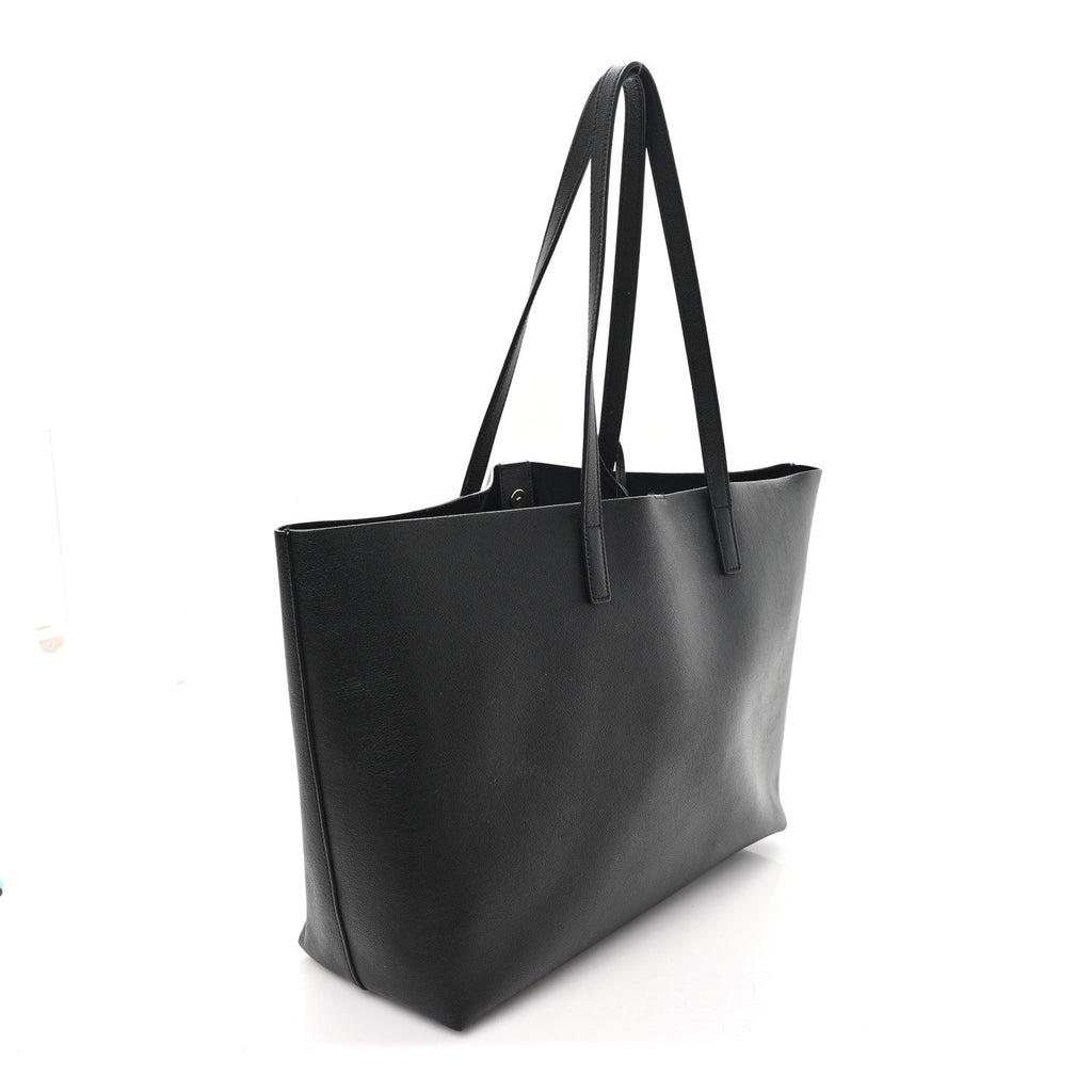 Calfskin Large Shopping Tote Black