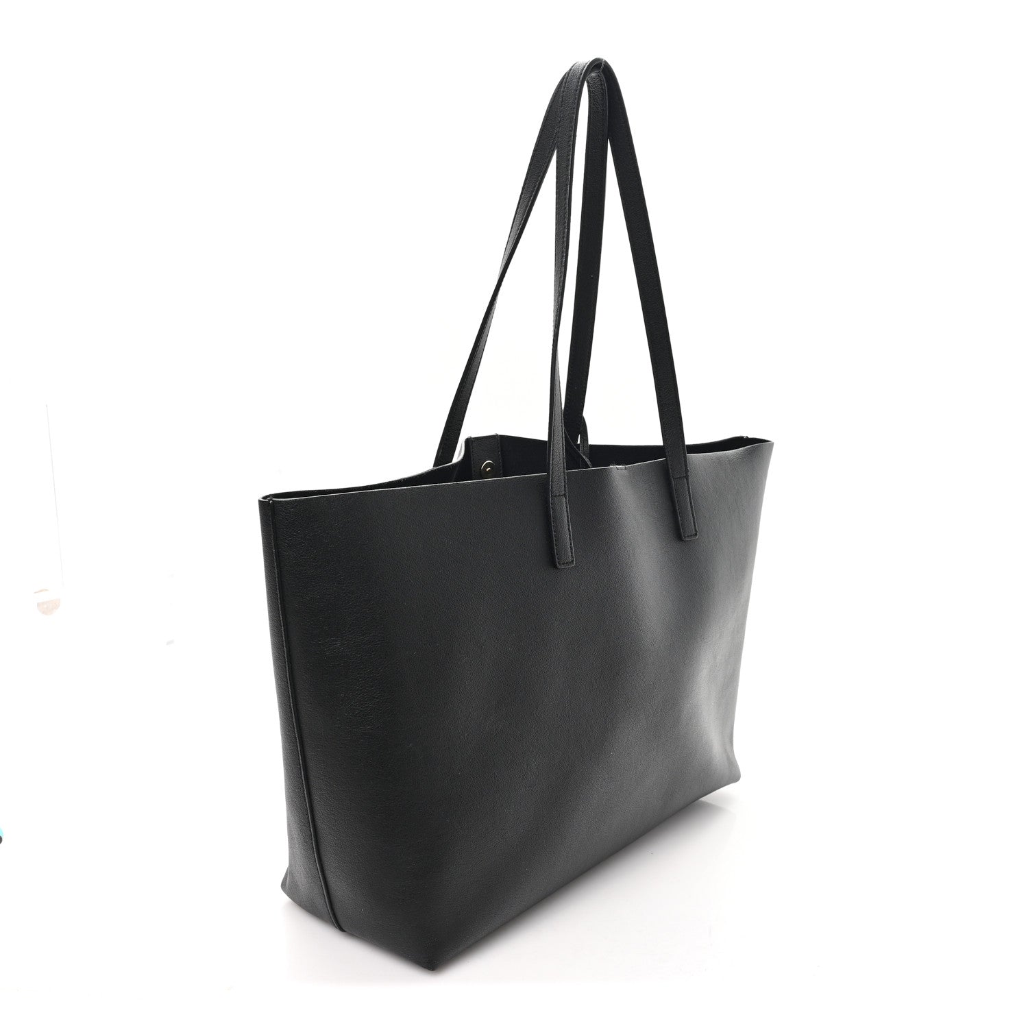 Calfskin Large Shopping Tote Black