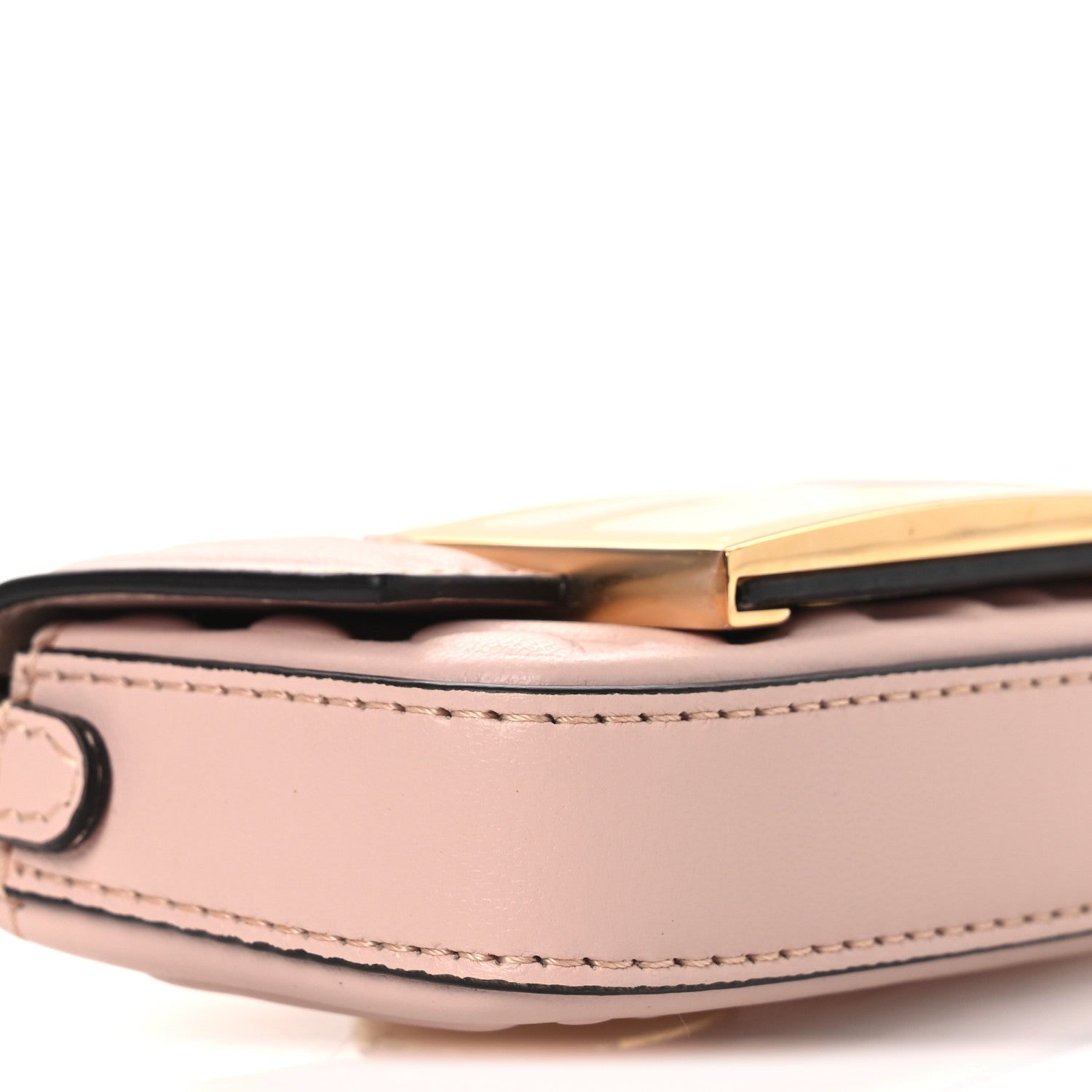 Nappa Matisse FF Embossed Nano Baguette Charm Rosa Quarzo